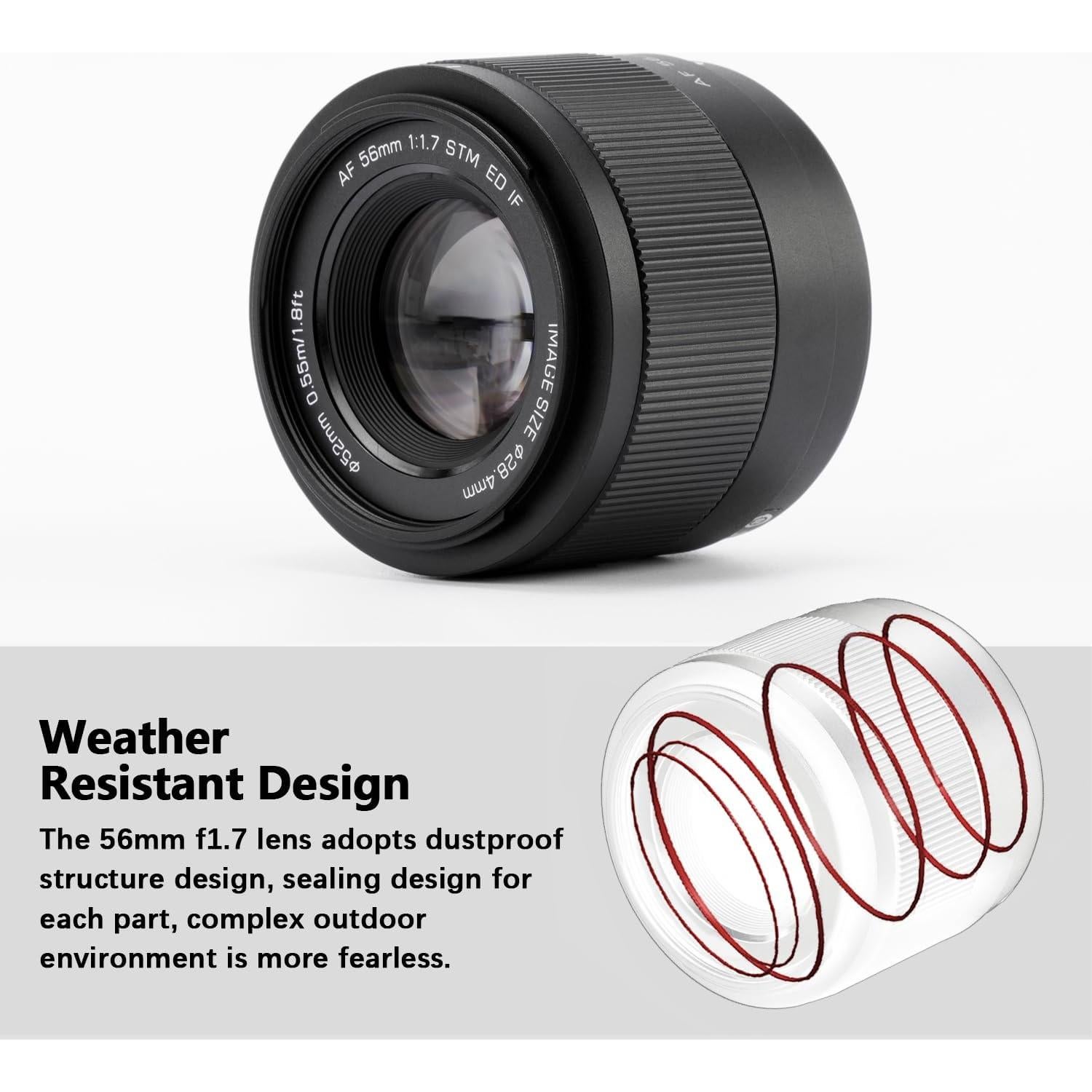 Lente VILTROX 56mm F1.7 Autofocus para Fujifilm X-Mount