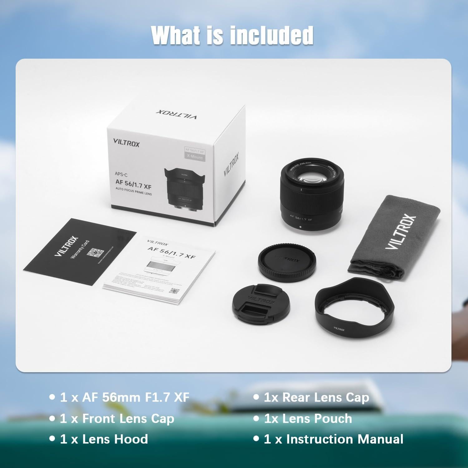 Lente VILTROX 56mm F1.7 Autofocus para Fujifilm X-Mount