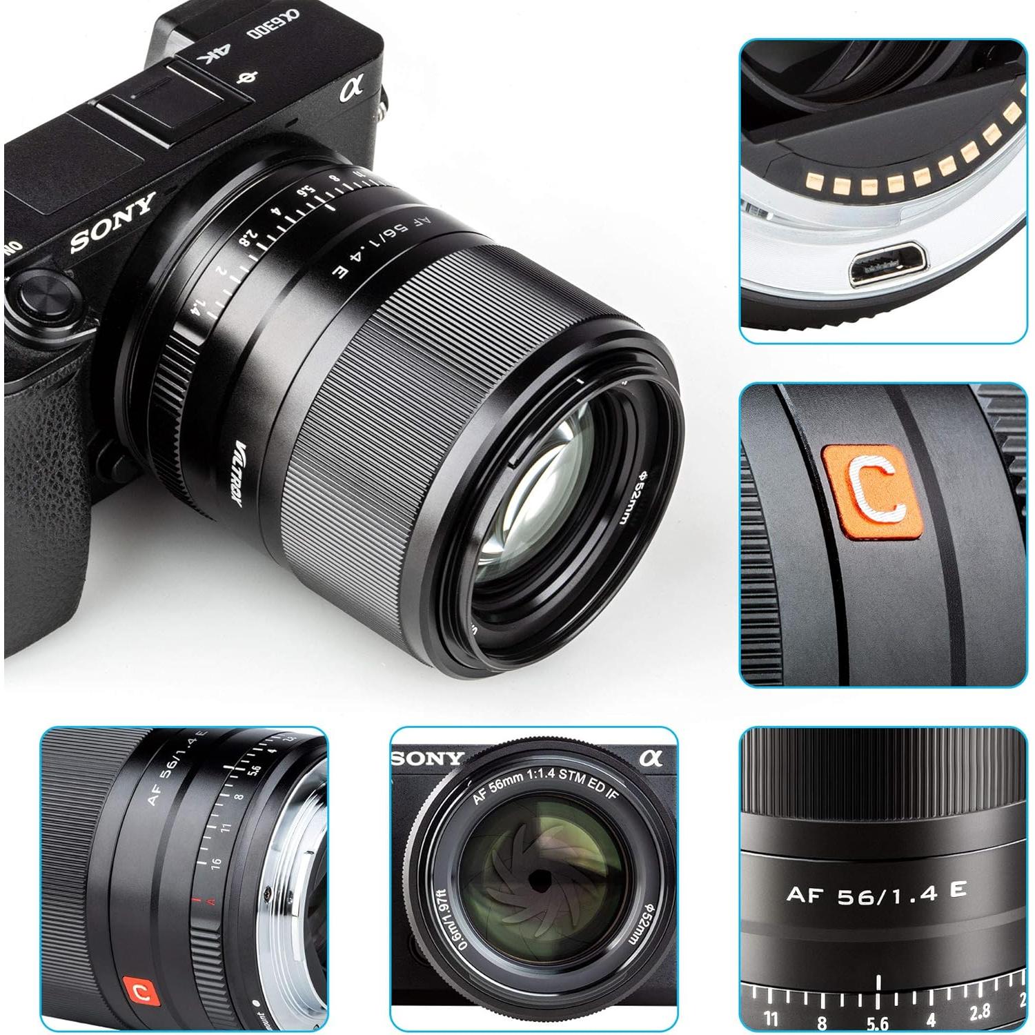 Lente VILTROX 56mm F1.4 Autofocus para Sony E
