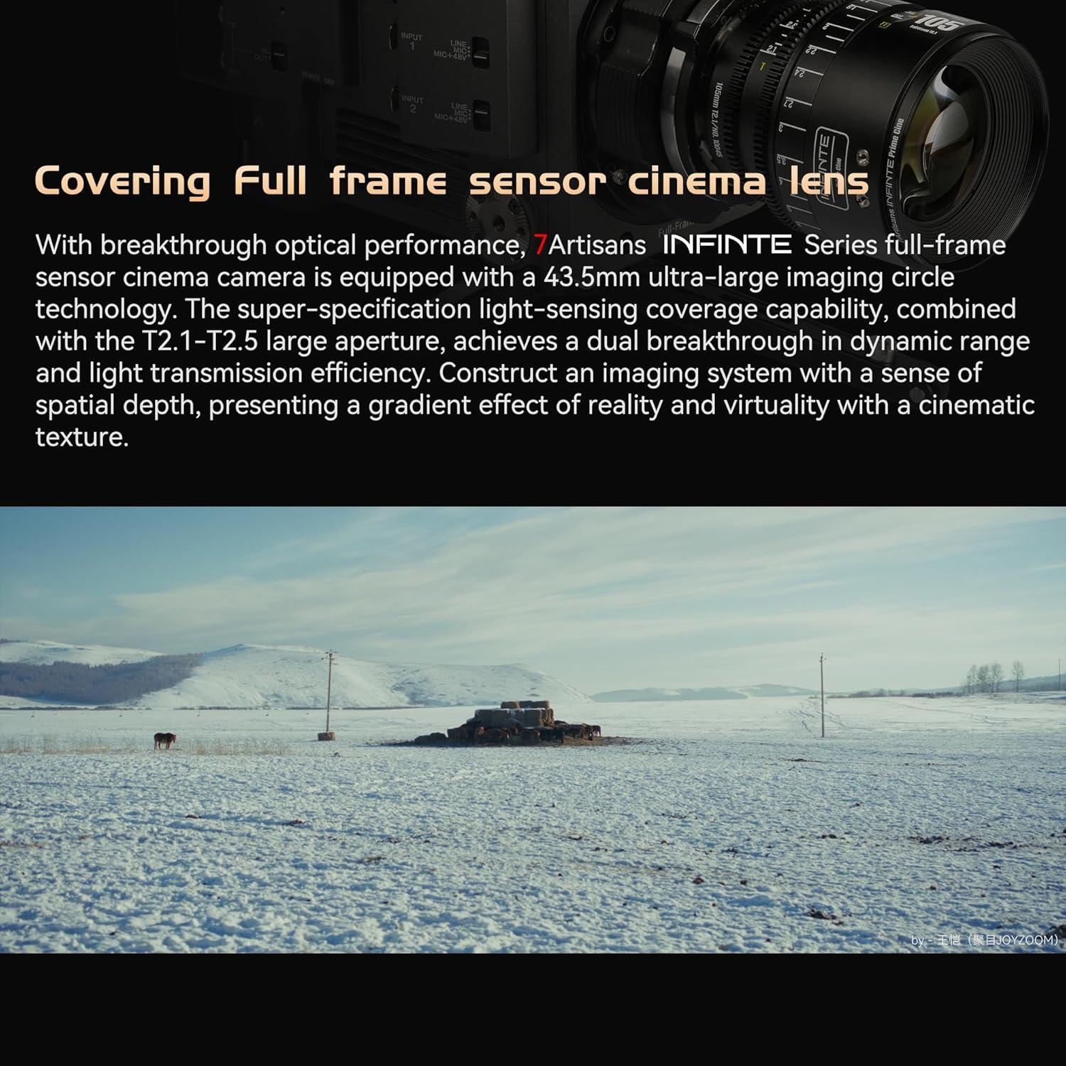 Lente Cine 35mm T2.1 7artisans Manual Montura EF Negro