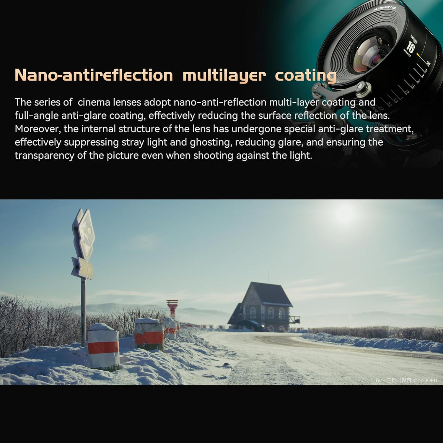 Lente Cine 35mm T2.1 7artisans Manual Montura EF Negro