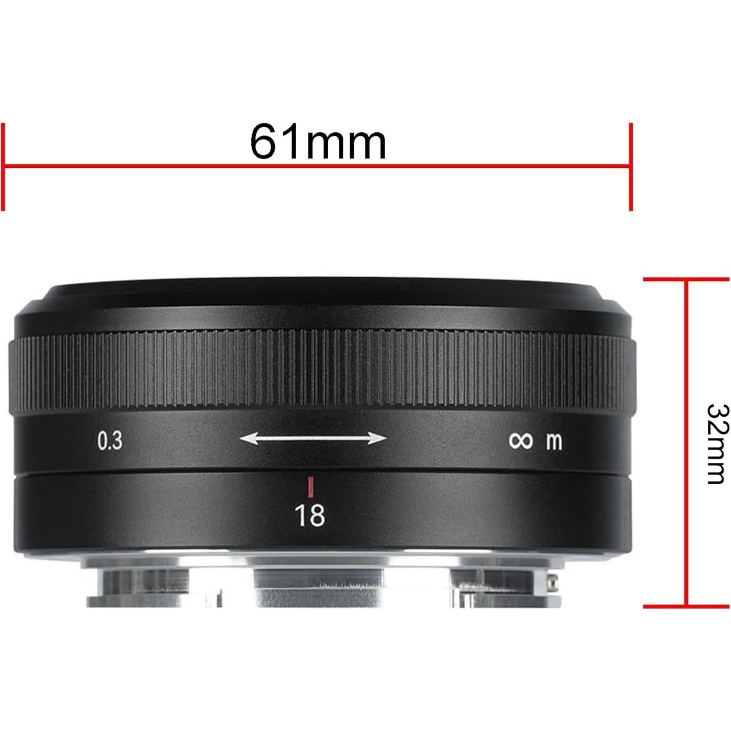 Lente 7artisans 18mm F5.6 para Montura Sony E - 98.7°