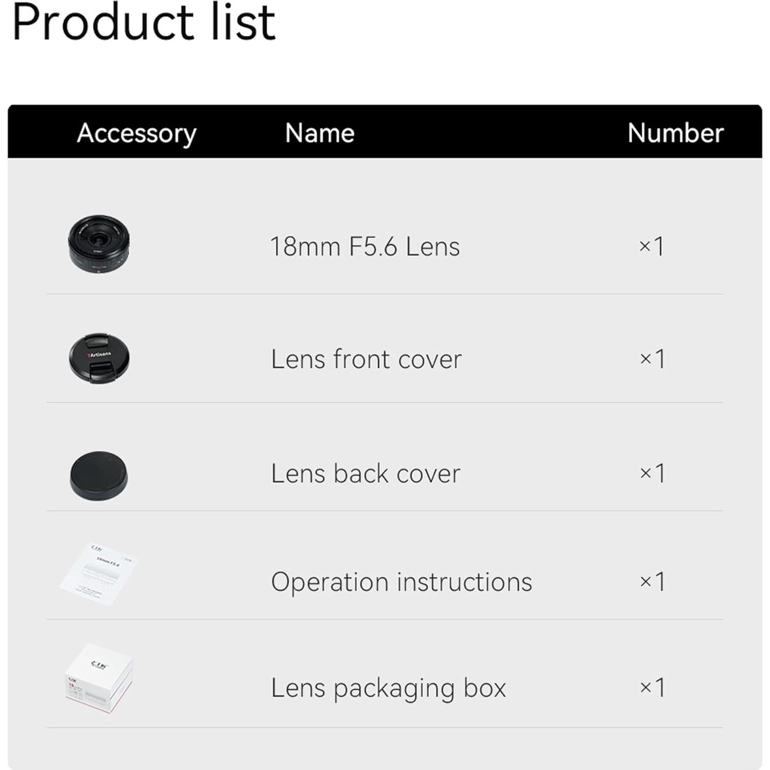 Lente 7artisans 18mm F5.6 para Montura Sony E - 98.7°