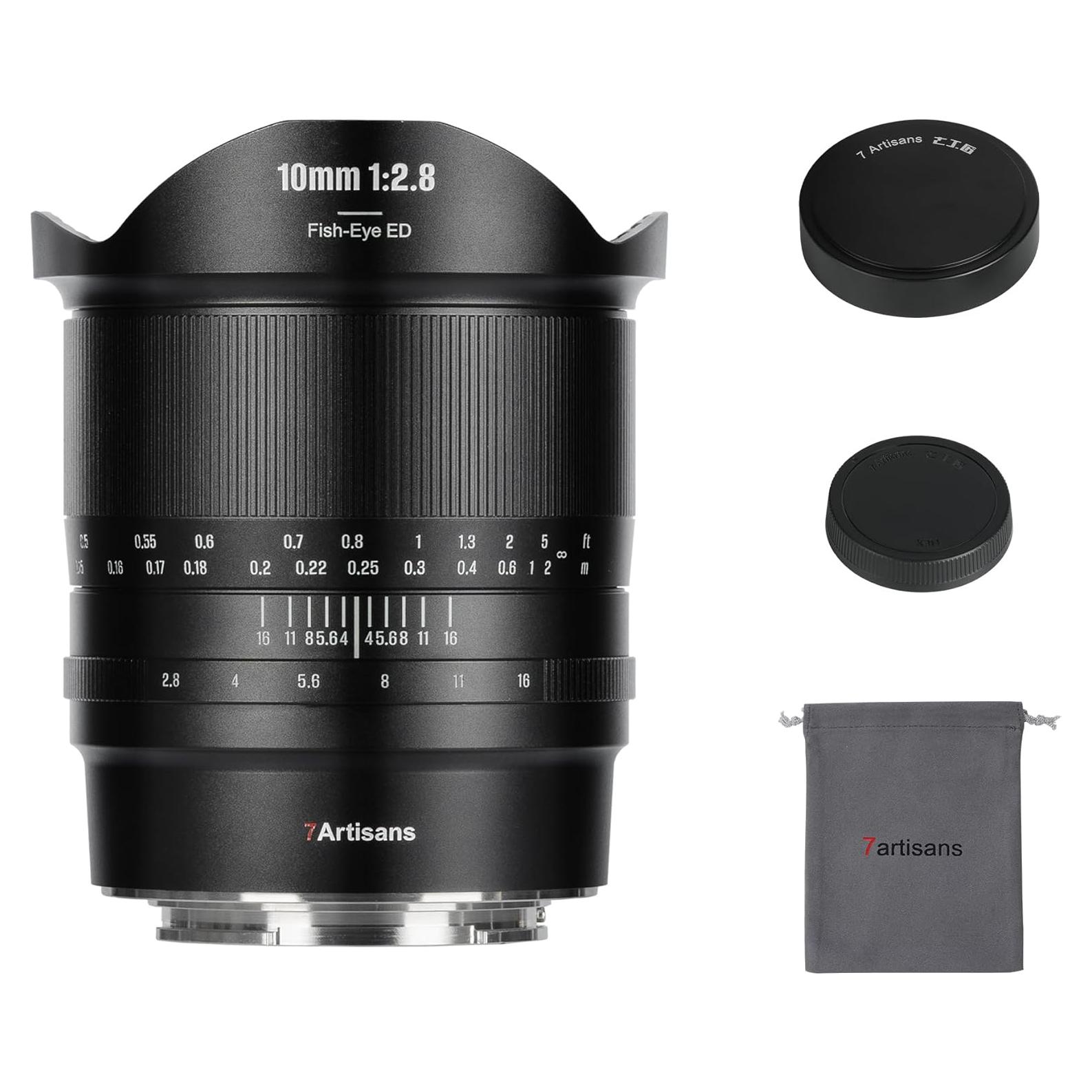 Lente Fisheye 7artisans 10mm F2.8 II para Sony E-Mount