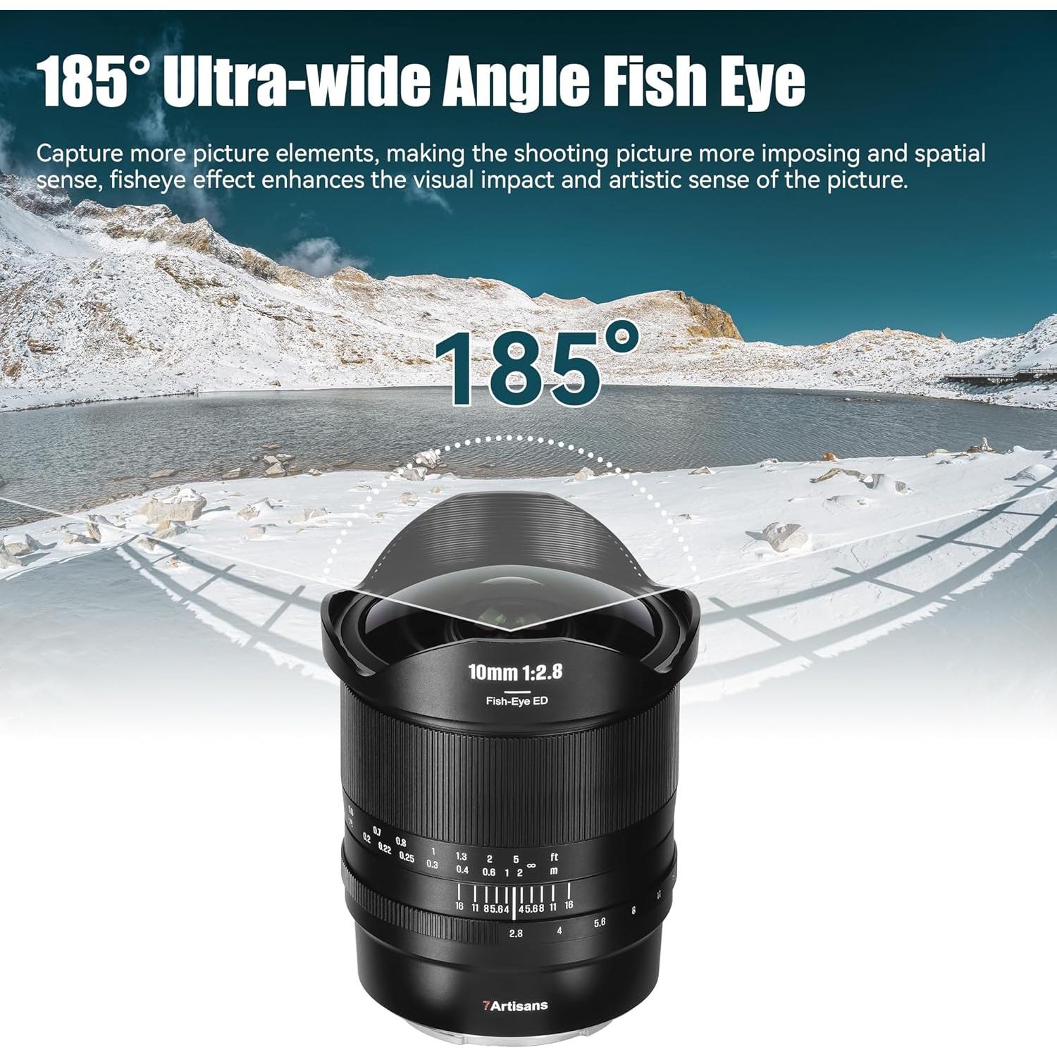 Lente Fisheye 7artisans 10mm F2.8 II para Sony E-Mount