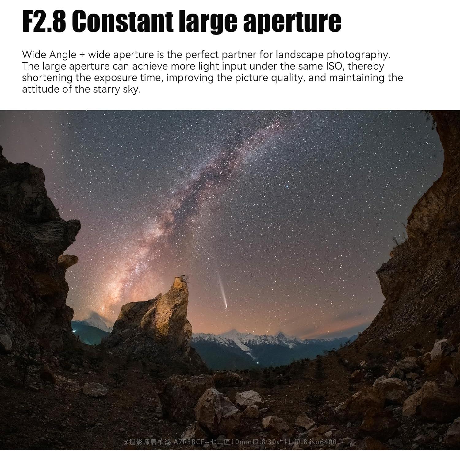 Lente Fisheye 7artisans 10mm F2.8 II para Sony E-Mount