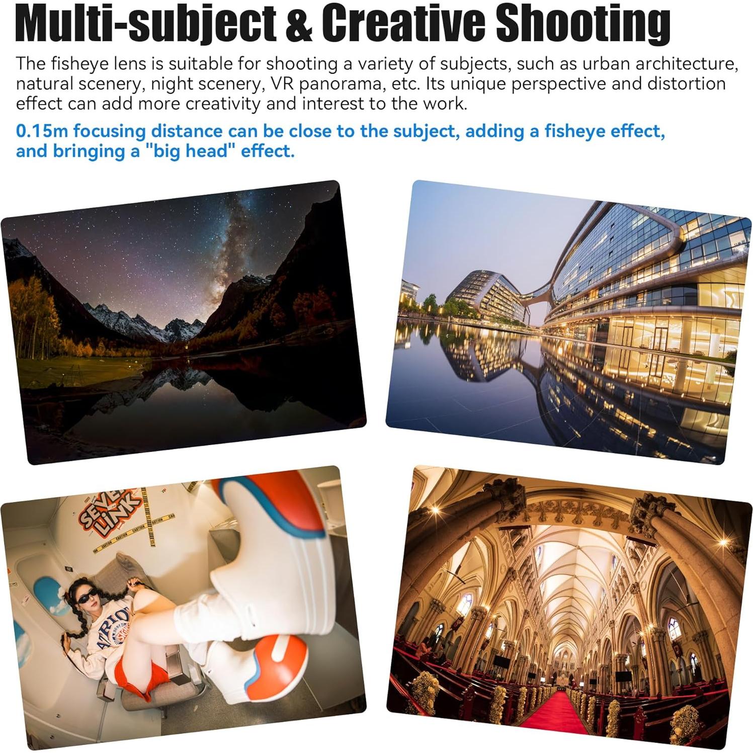 Lente Fisheye 7artisans 10mm F2.8 II para Sony E-Mount