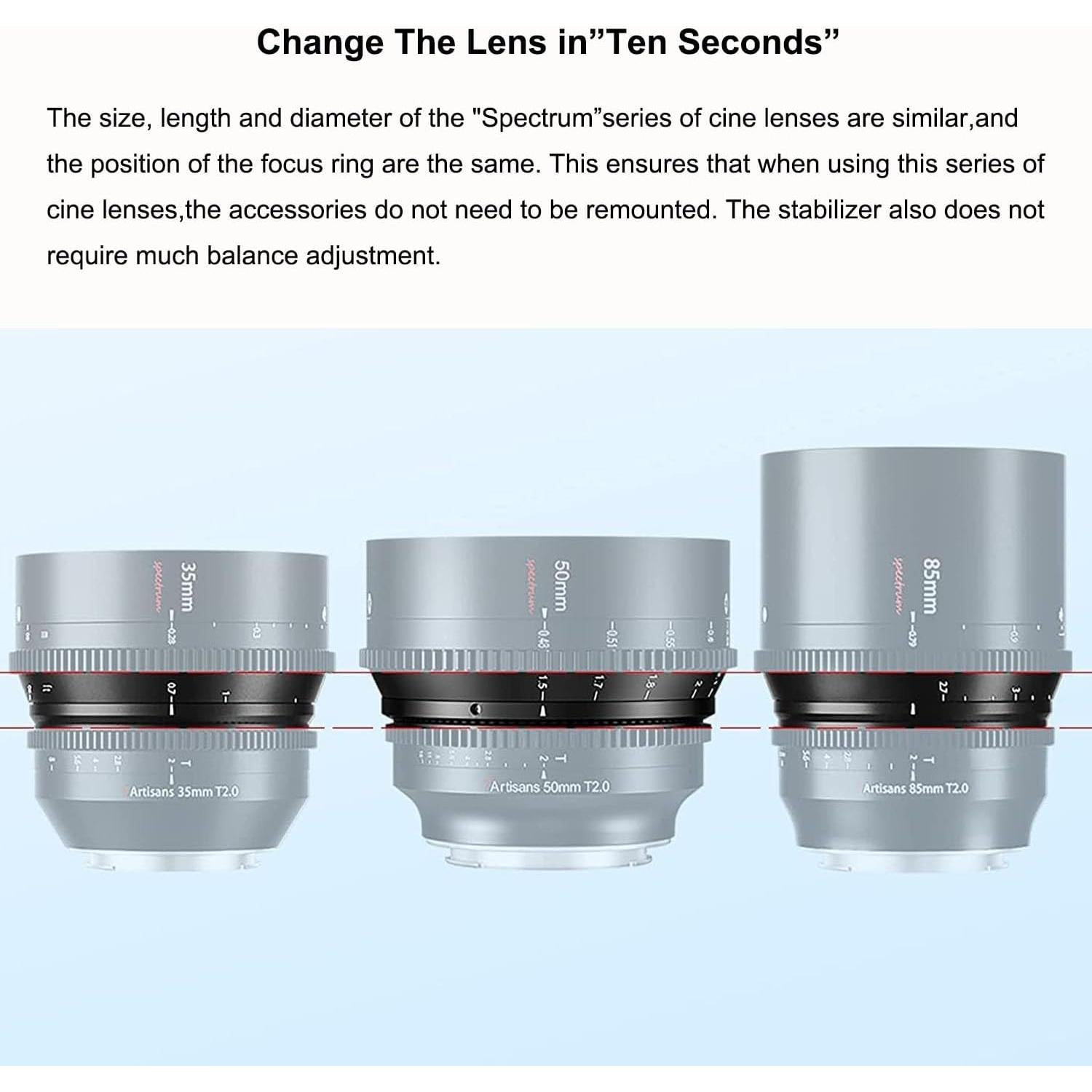 Lente de Cine 7artisans 35mm T2.0 para Nikon Z-Montaje