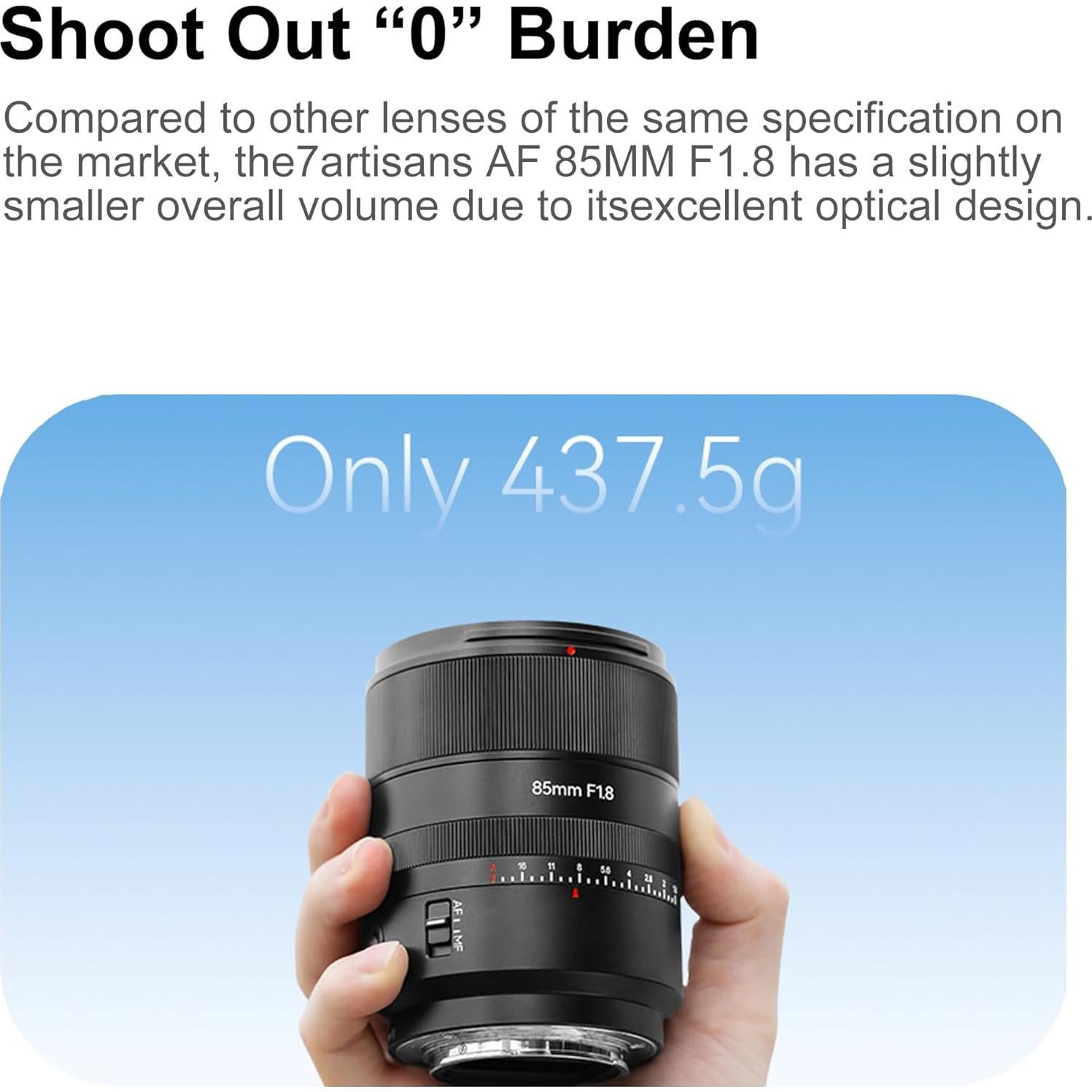 Lente 7artisans AF 85mm F1.8 para Nikon Z - Enfoque Automático