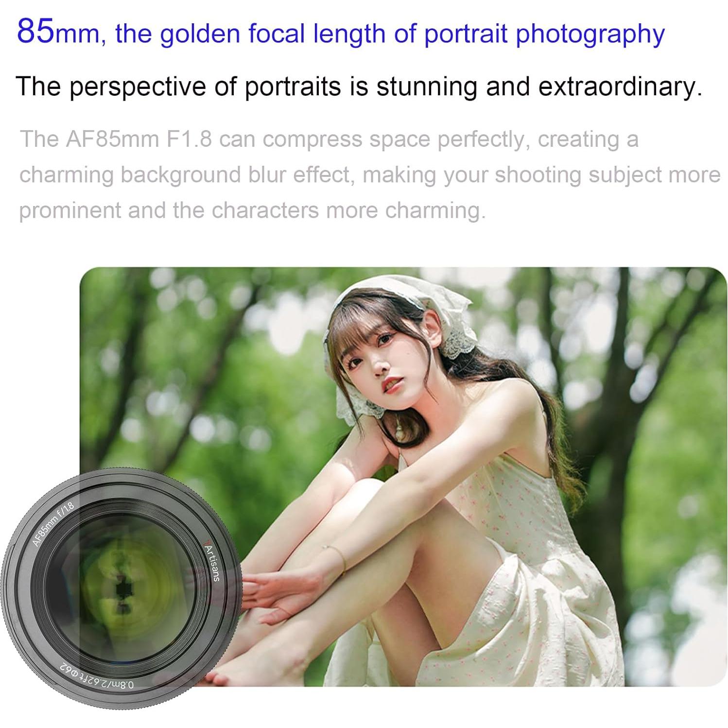 Lente 7artisans AF 85mm F1.8 para Nikon Z - Enfoque Automático