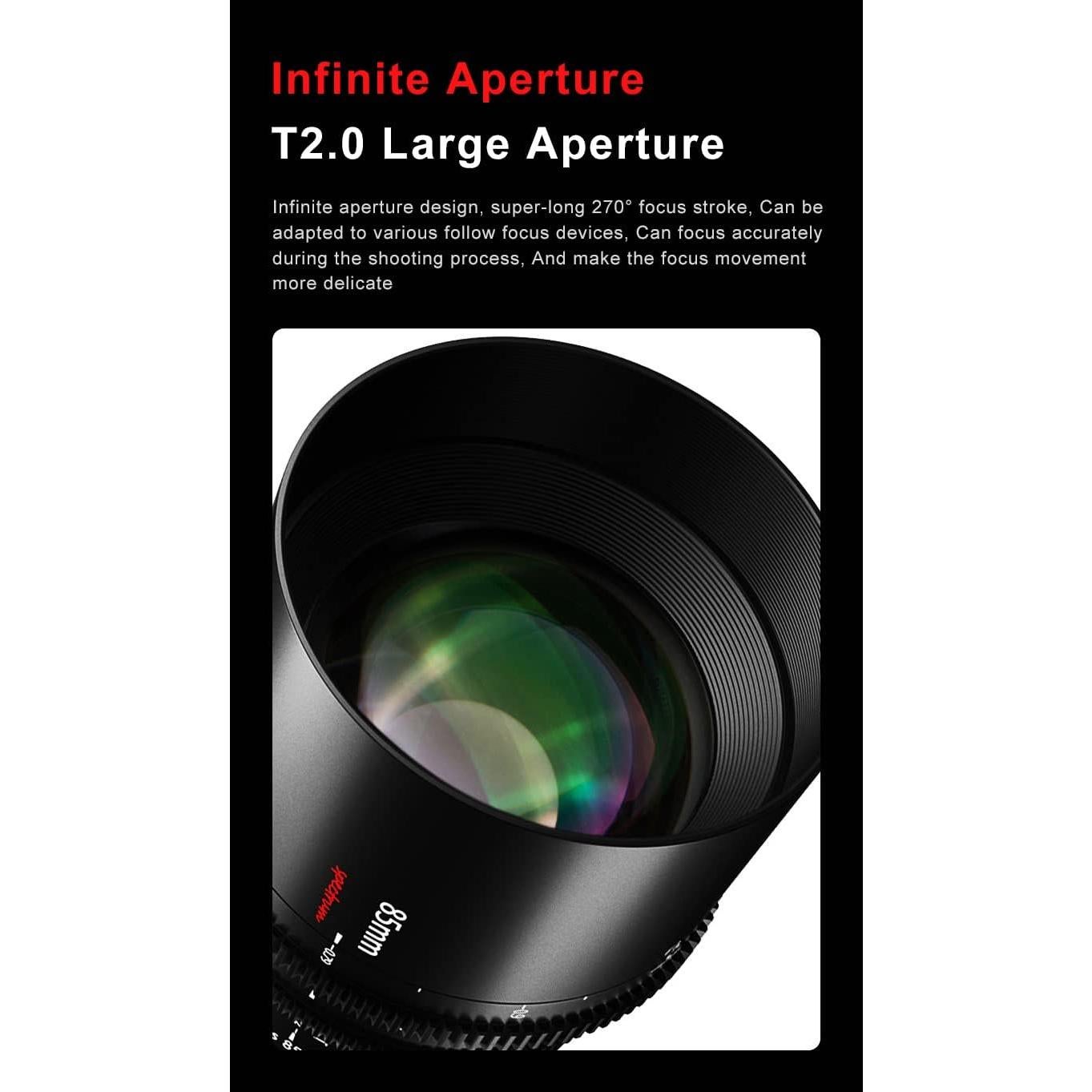 Lente Cine 35mm T2.0 7artisans para Cámaras L Mount