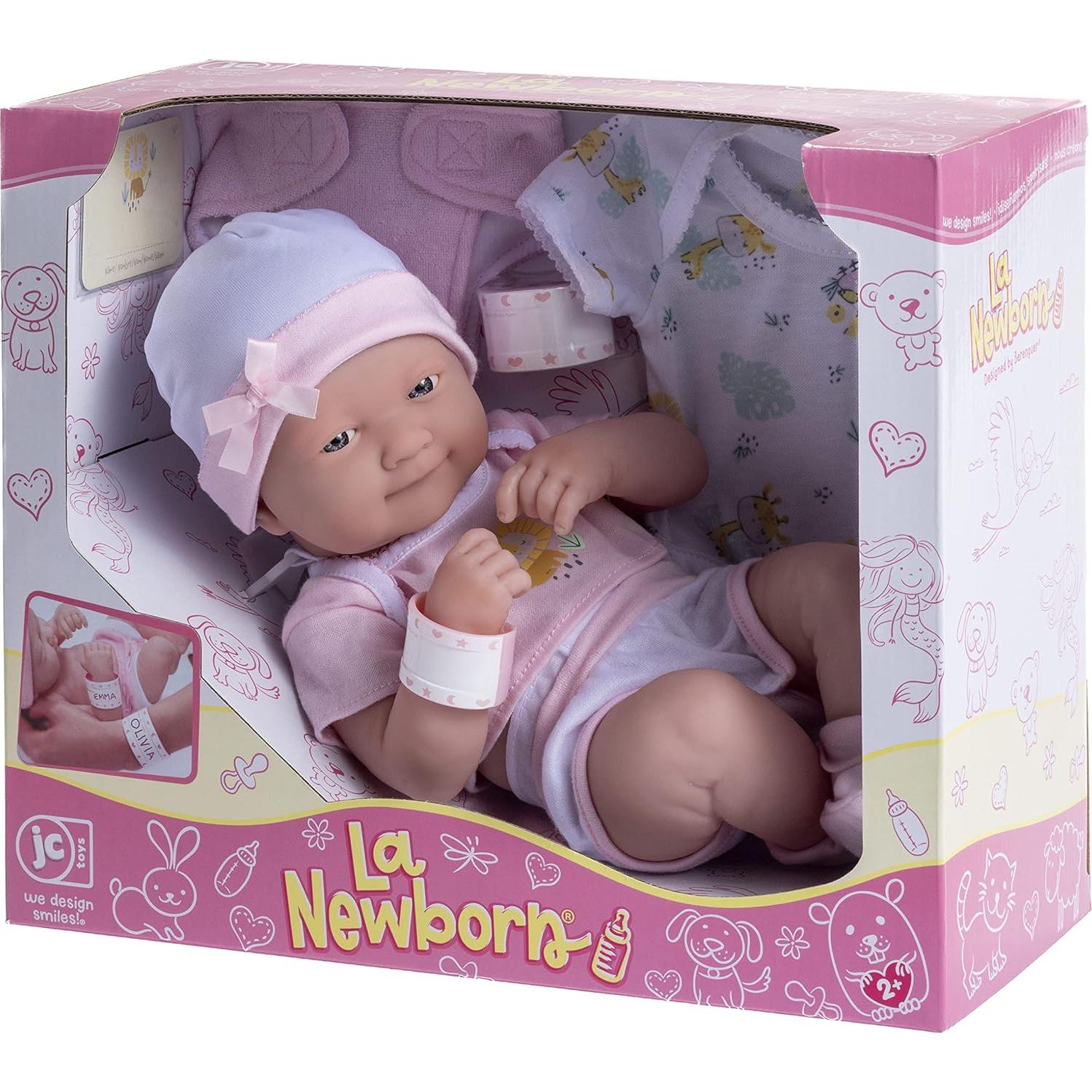 Muñeca de bebé 35.56 cm con accesorios - JC Toys La Newborn