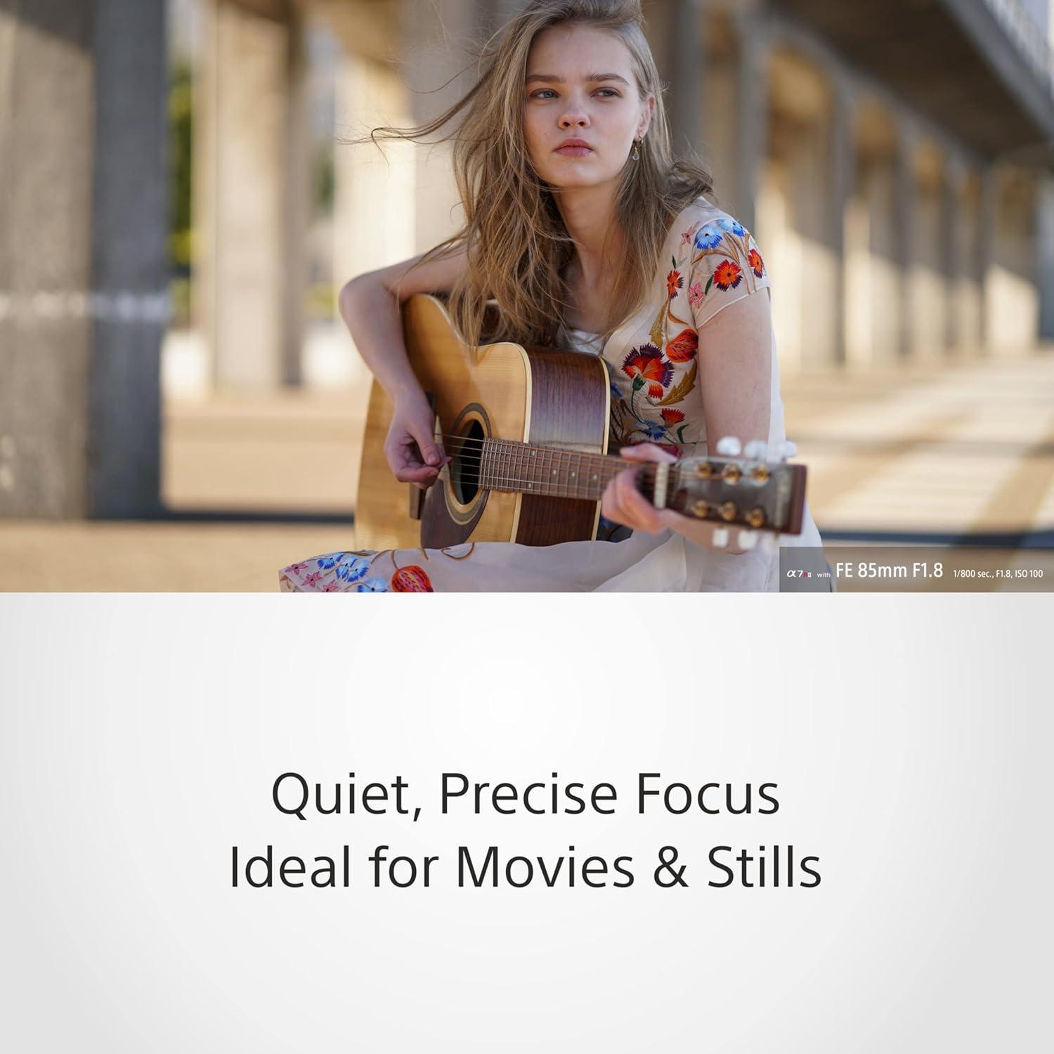 Lente Sony SEL-85F18 85mm F1.8 para Cámaras Montura E