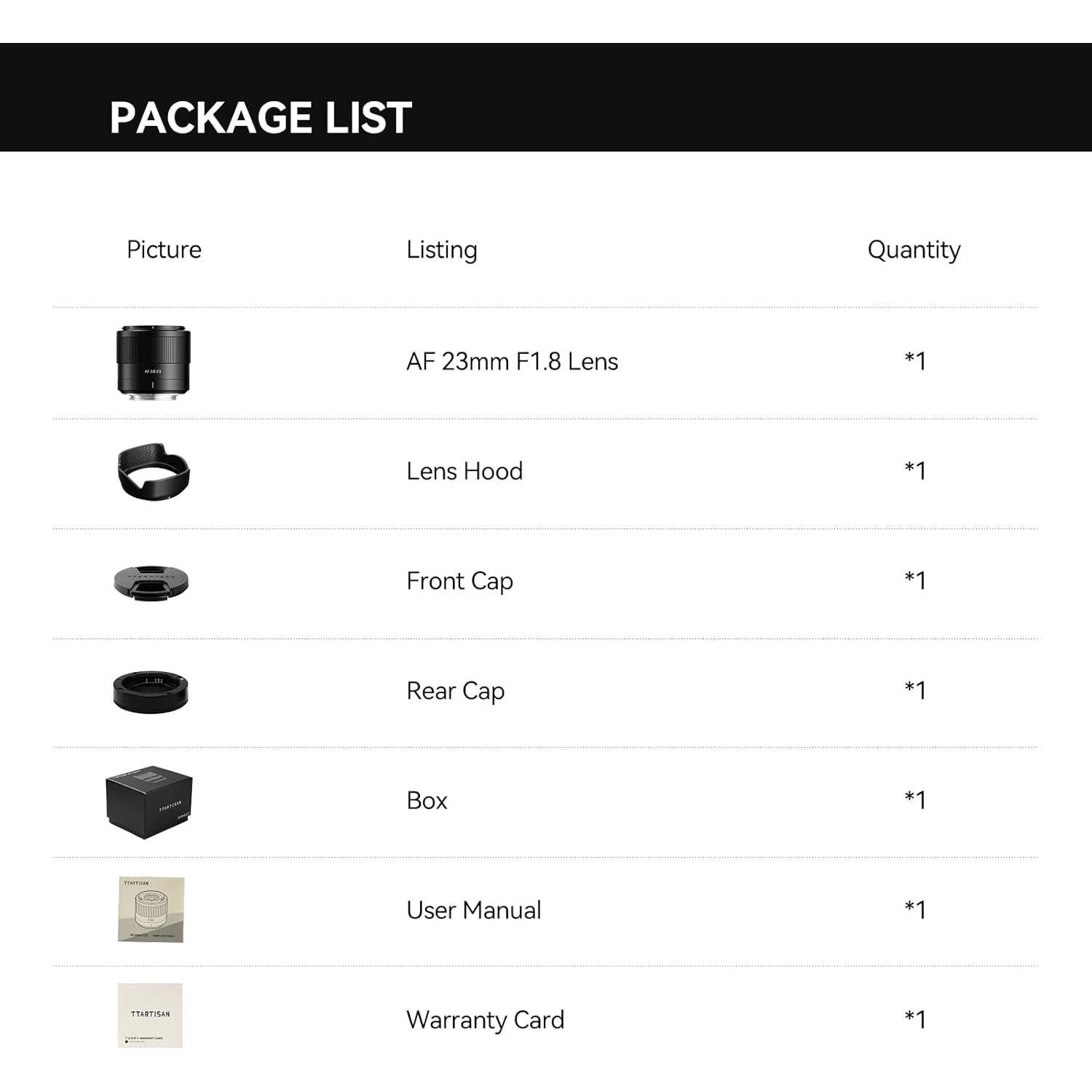 Lente Prime TTARTISAN 23mm F1.8 Montura X para Fuji