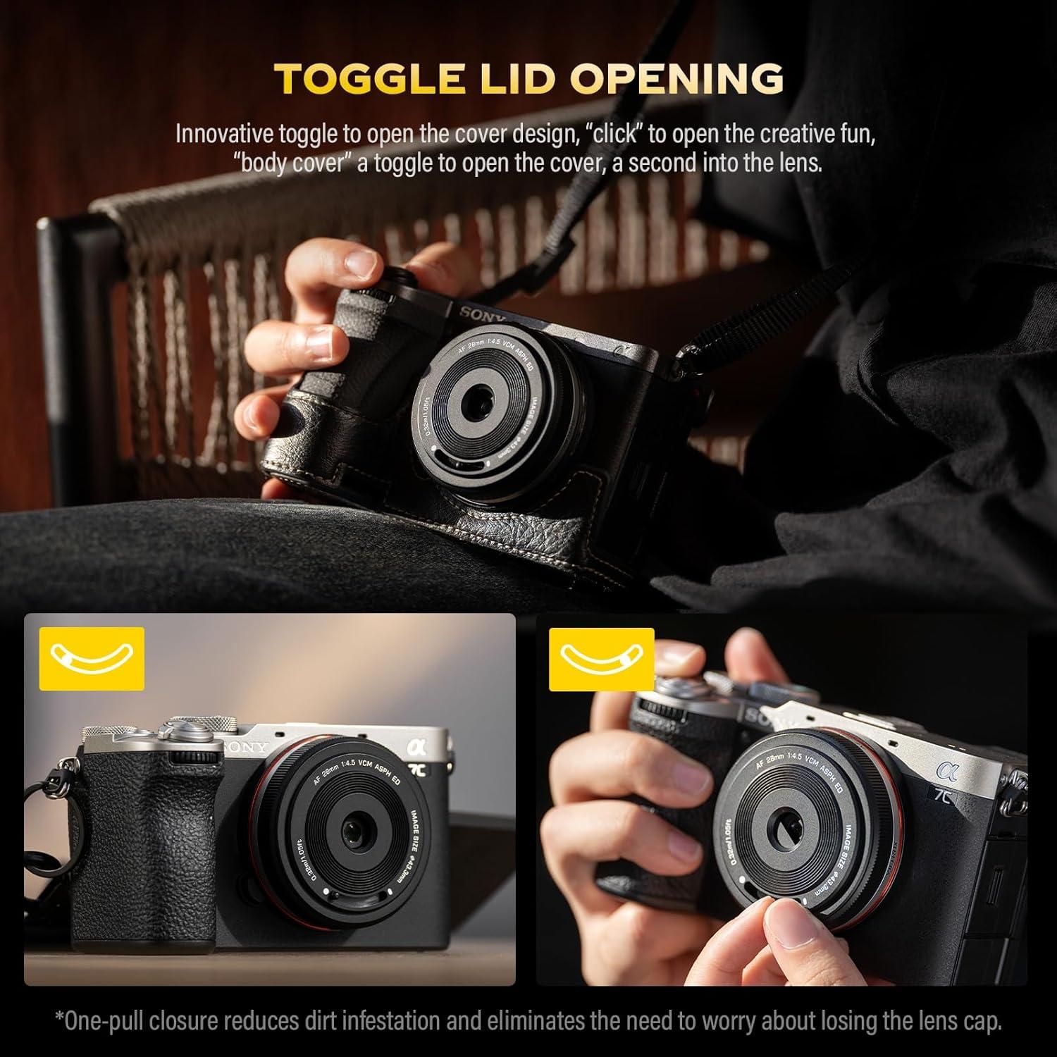 Lente Pancake VILTROX 28mm F4.5 E-Mount Ultra-Fina para Sony