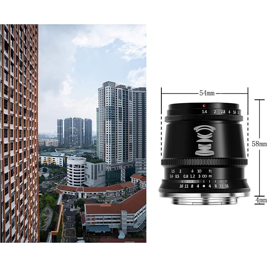 Lente TTArtisan 17mm F1.4 para Cámara Sin Espejo Montura E