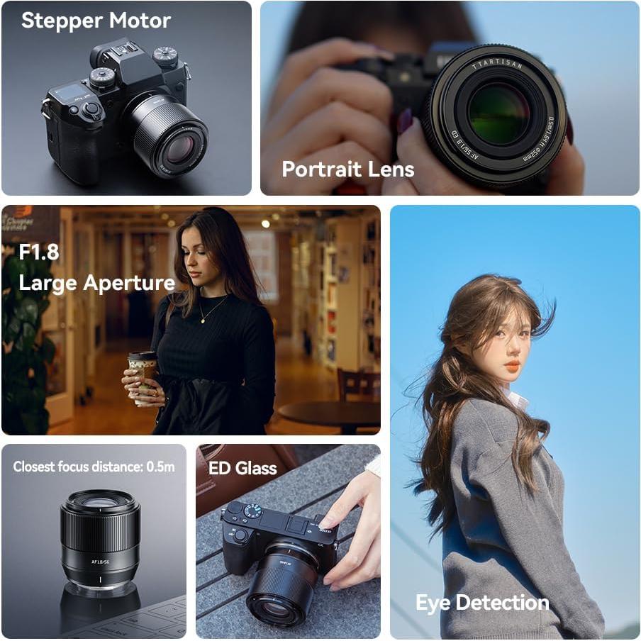 Lente TTArtisan 56mm F1.8 AF para Cámaras Sony Montura E