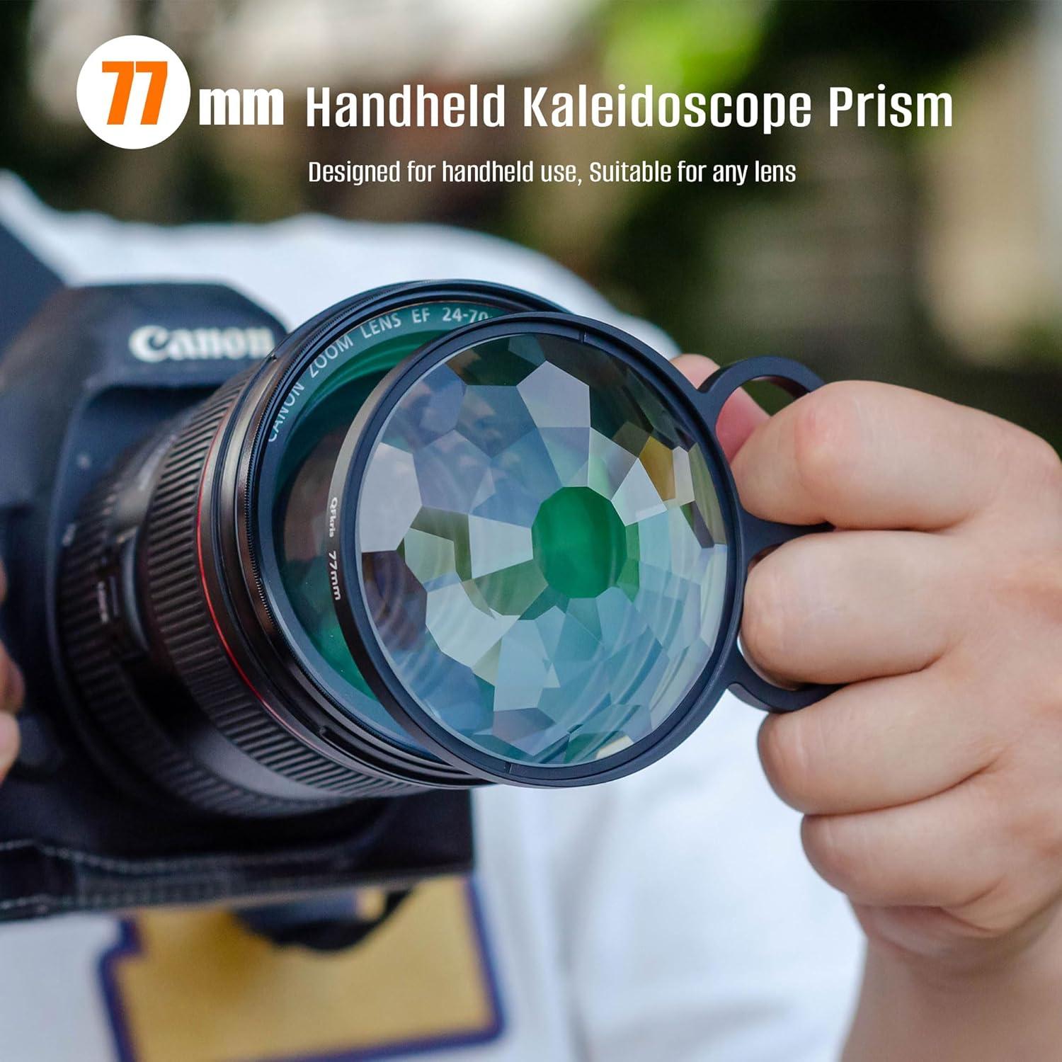Filtro de Caleidoscopio de Mano QFkris 77 mm Efecto Prisma