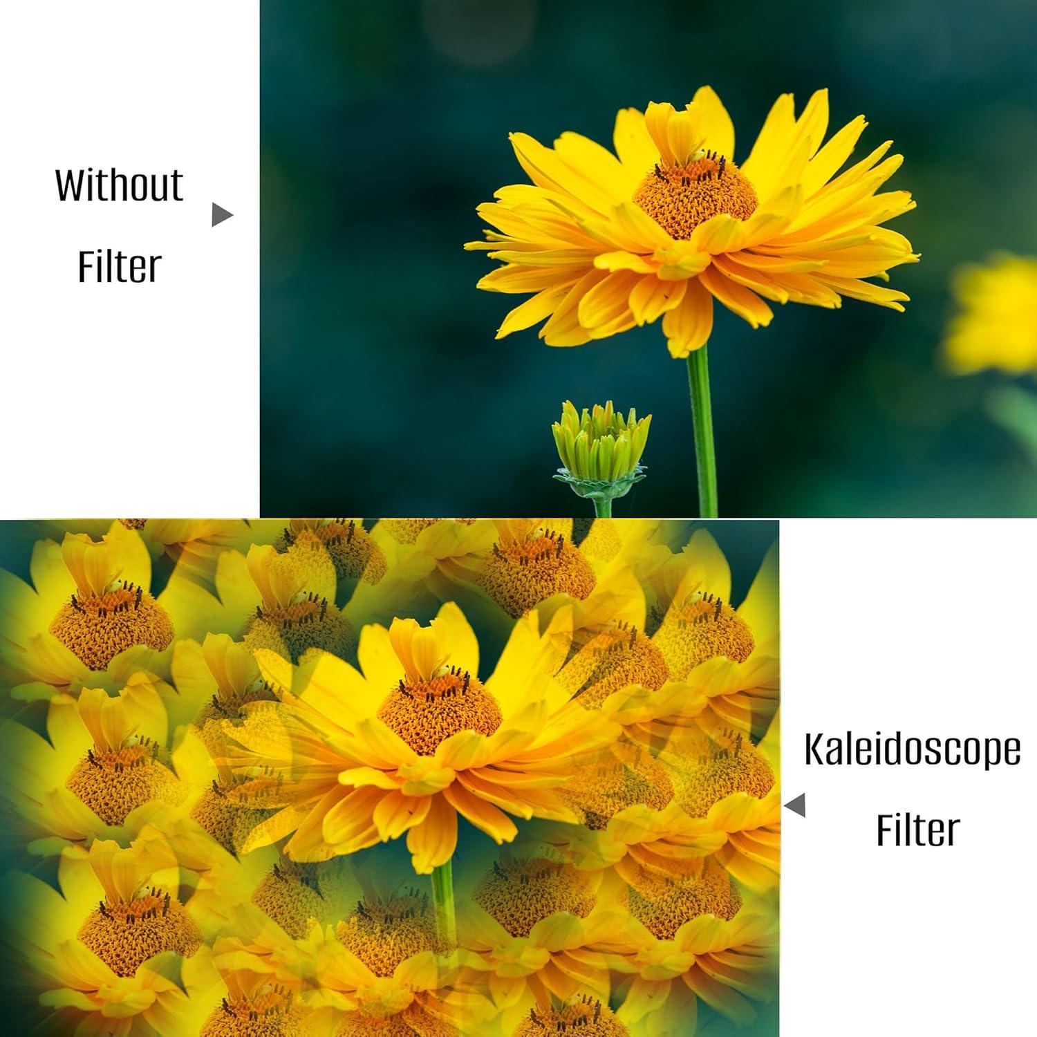 Filtro de Caleidoscopio de Mano QFkris 77 mm Efecto Prisma