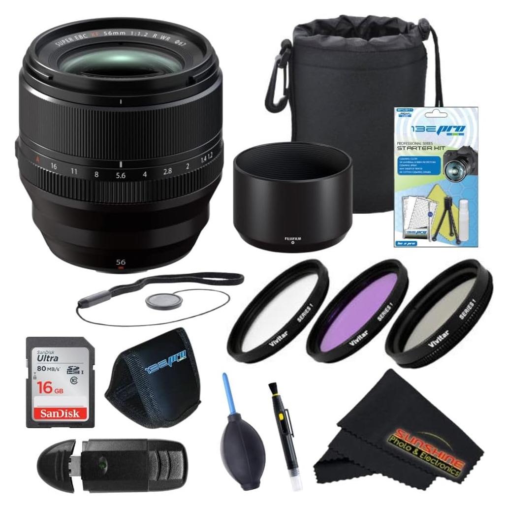 Lente Fujifilm XF 56mm f/1.2 R WR para Retratos - Paquete Profesional