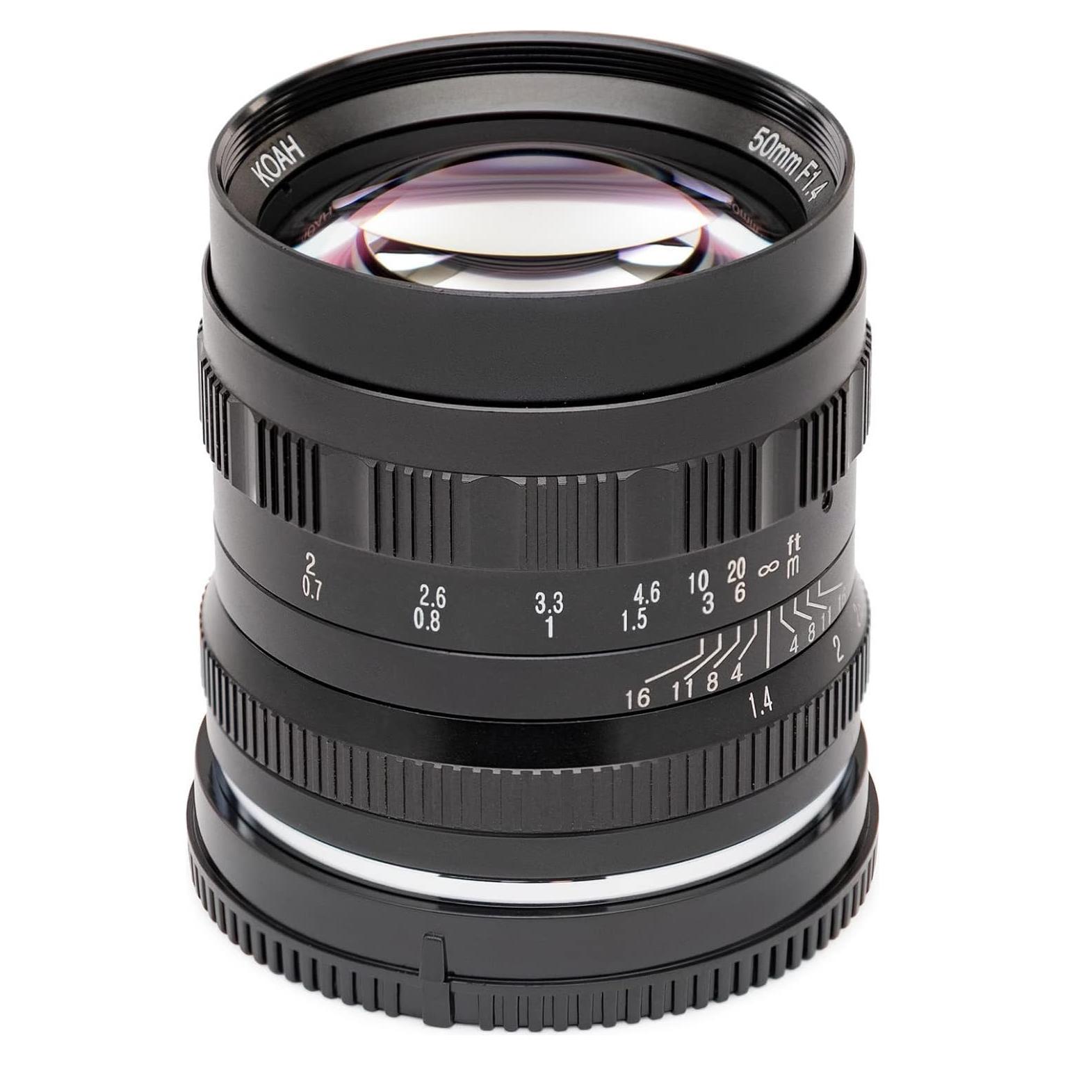 Lente Koah Artisans 50mm f/1.4 Manual para Fujifilm FX