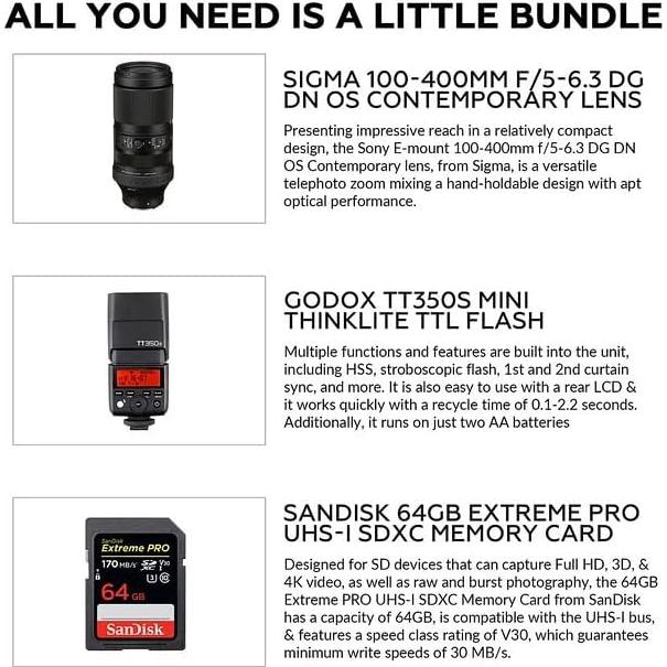 Lente Sigma 100-400mm f/5-6.3 DG DN OS para Sony E