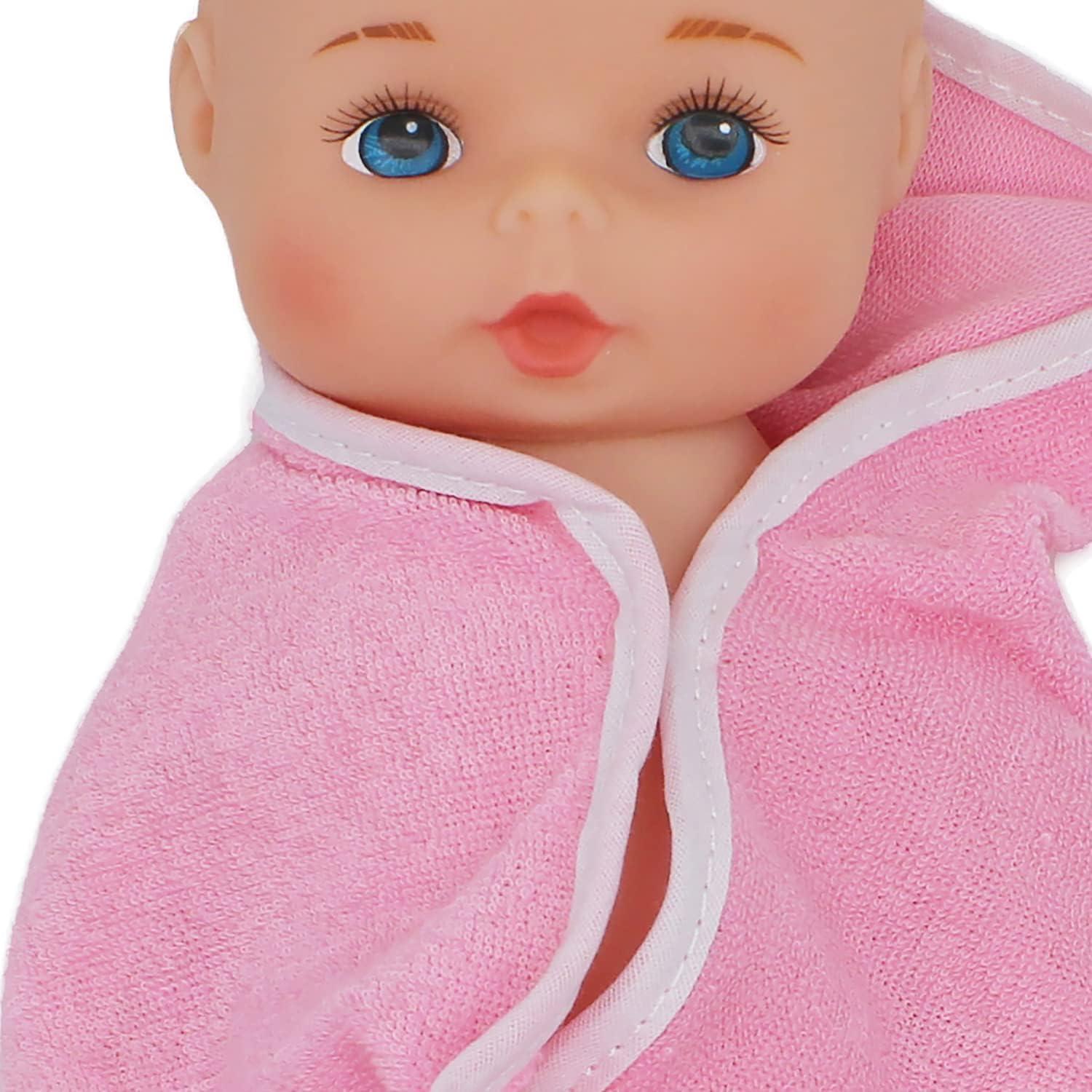 Bebé Softina 35.5cm con Toalla Rosa - Ideal 1 Año en Adelante