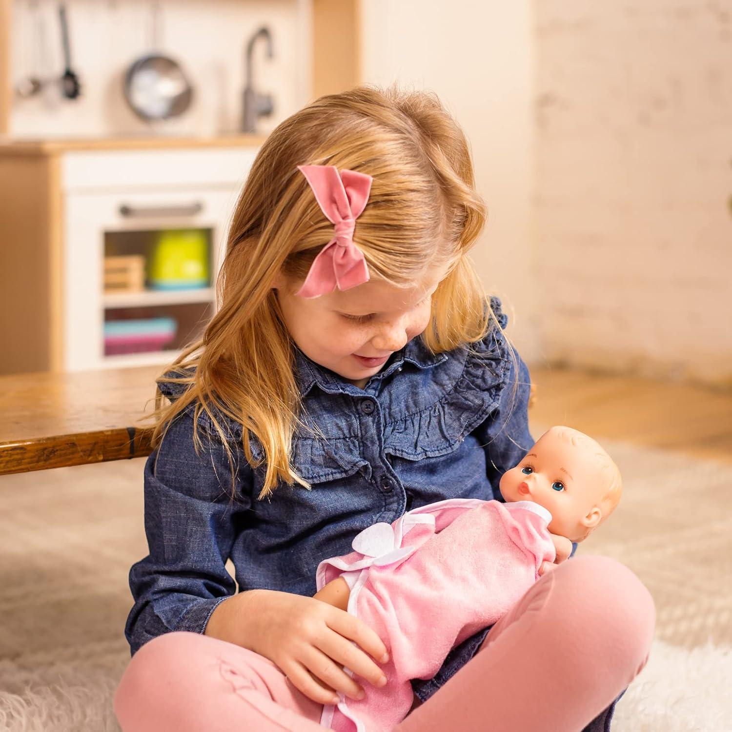 Bebé Softina 35.5cm con Toalla Rosa - Ideal 1 Año en Adelante