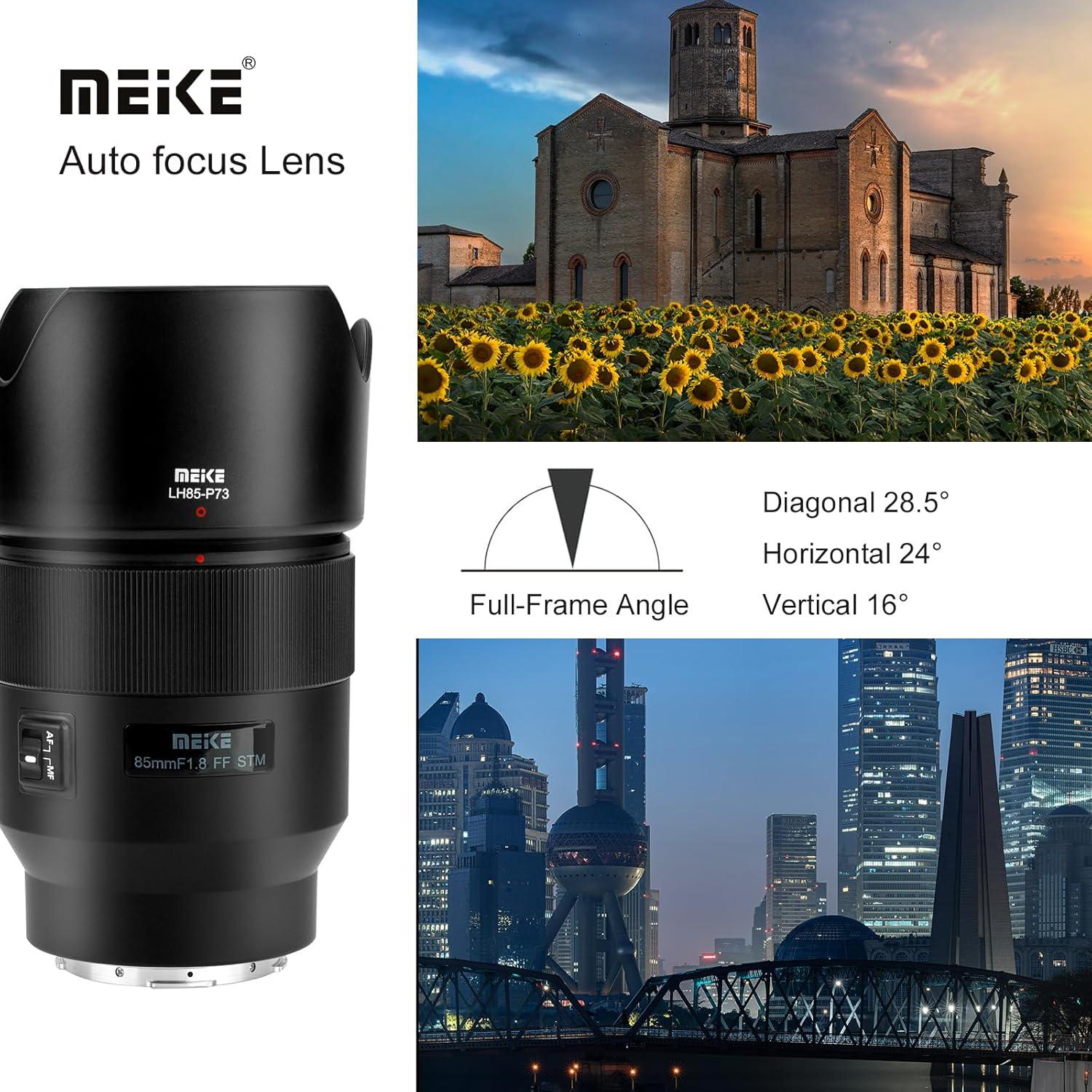 Lente Meike 85mm F1.8 STM Auto Enfoque para Panasonic Lumix