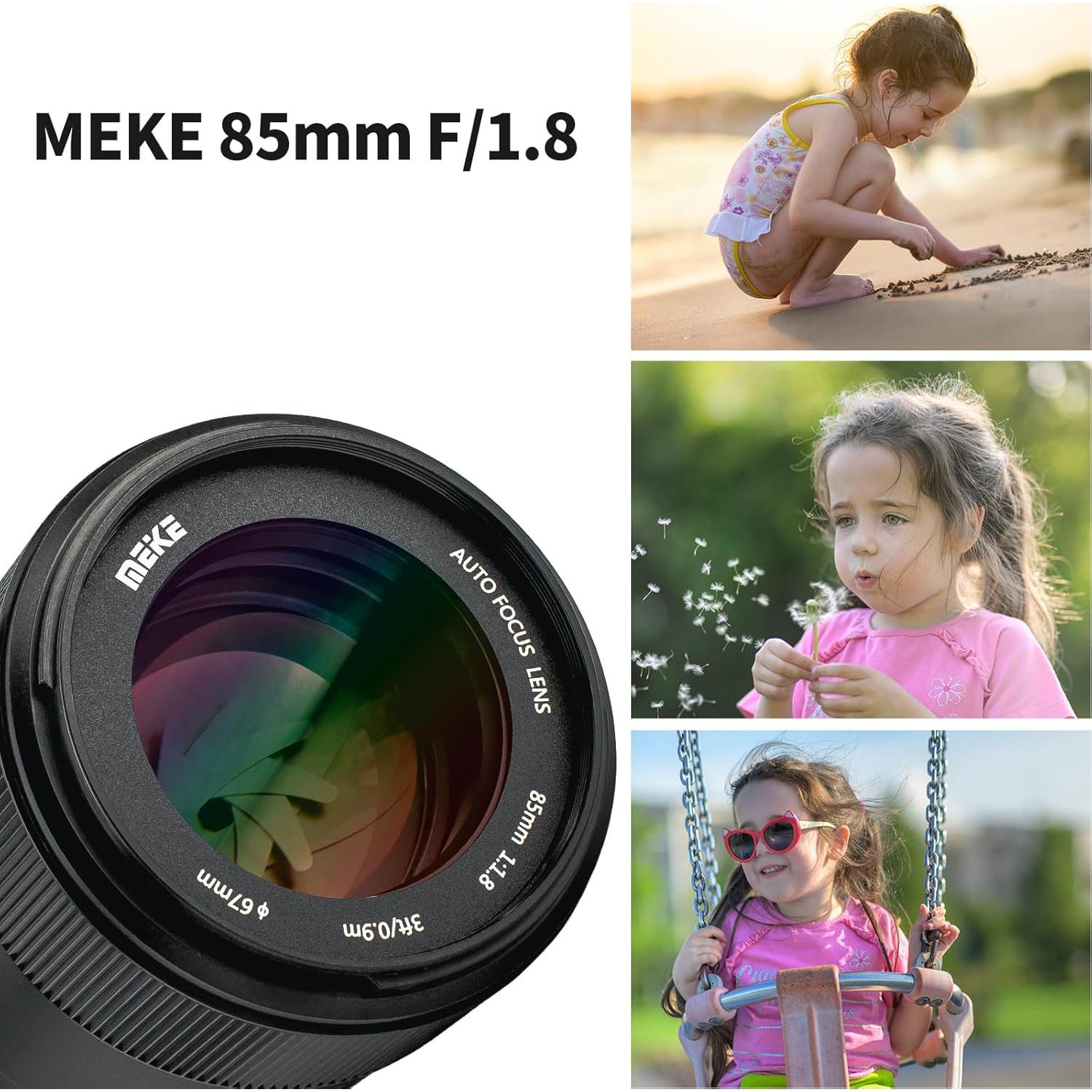 Lente Meike 85mm F1.8 STM Auto Enfoque para Panasonic Lumix