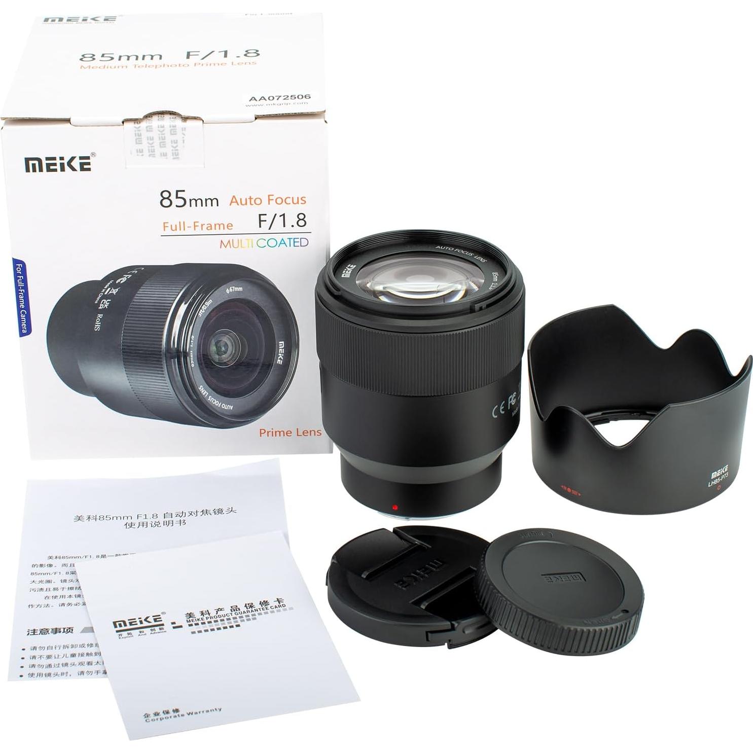 Lente Meike 85mm F1.8 STM Auto Enfoque para Panasonic Lumix