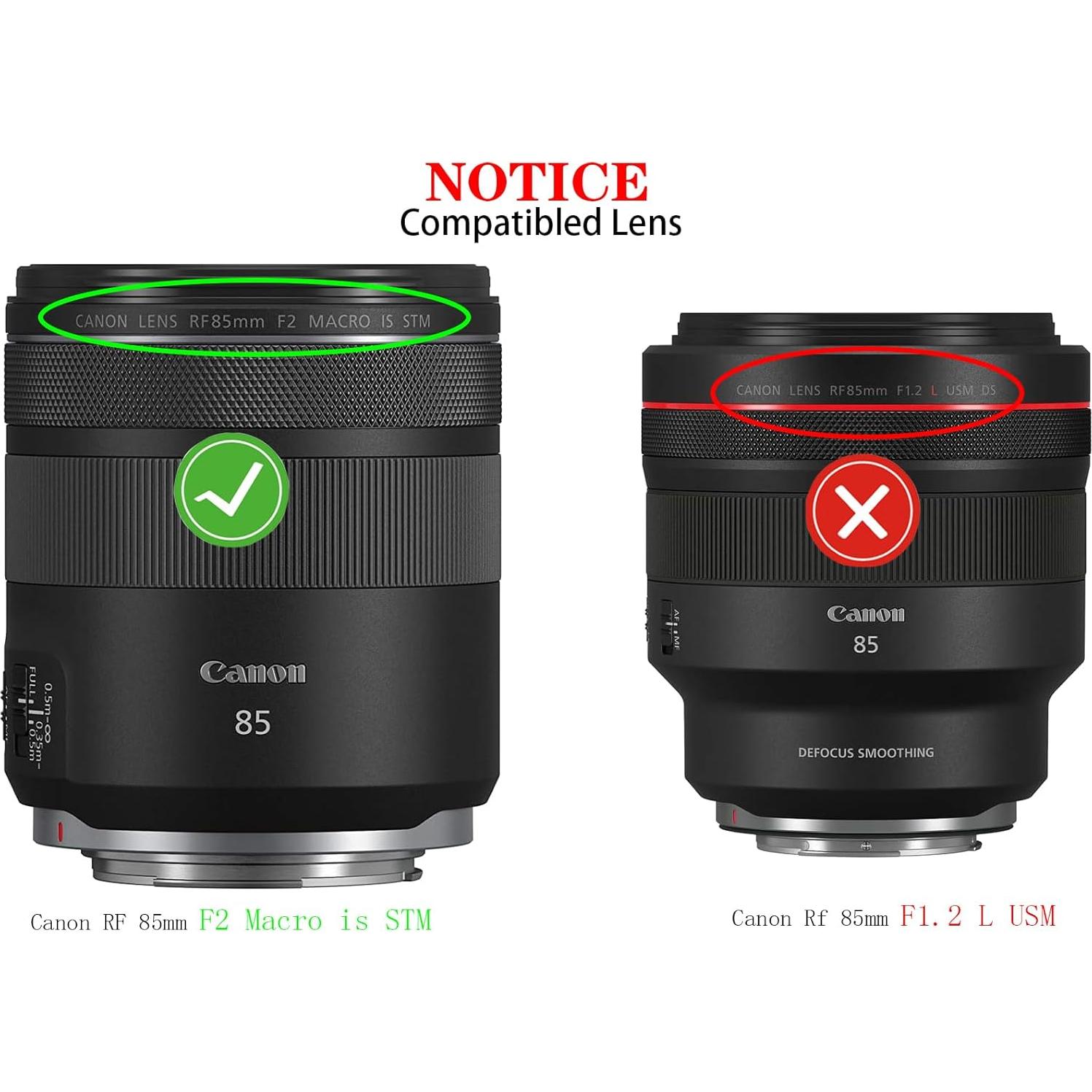 Capucha de lente ET-77 para Canon RF 85mm F2 Macro STM