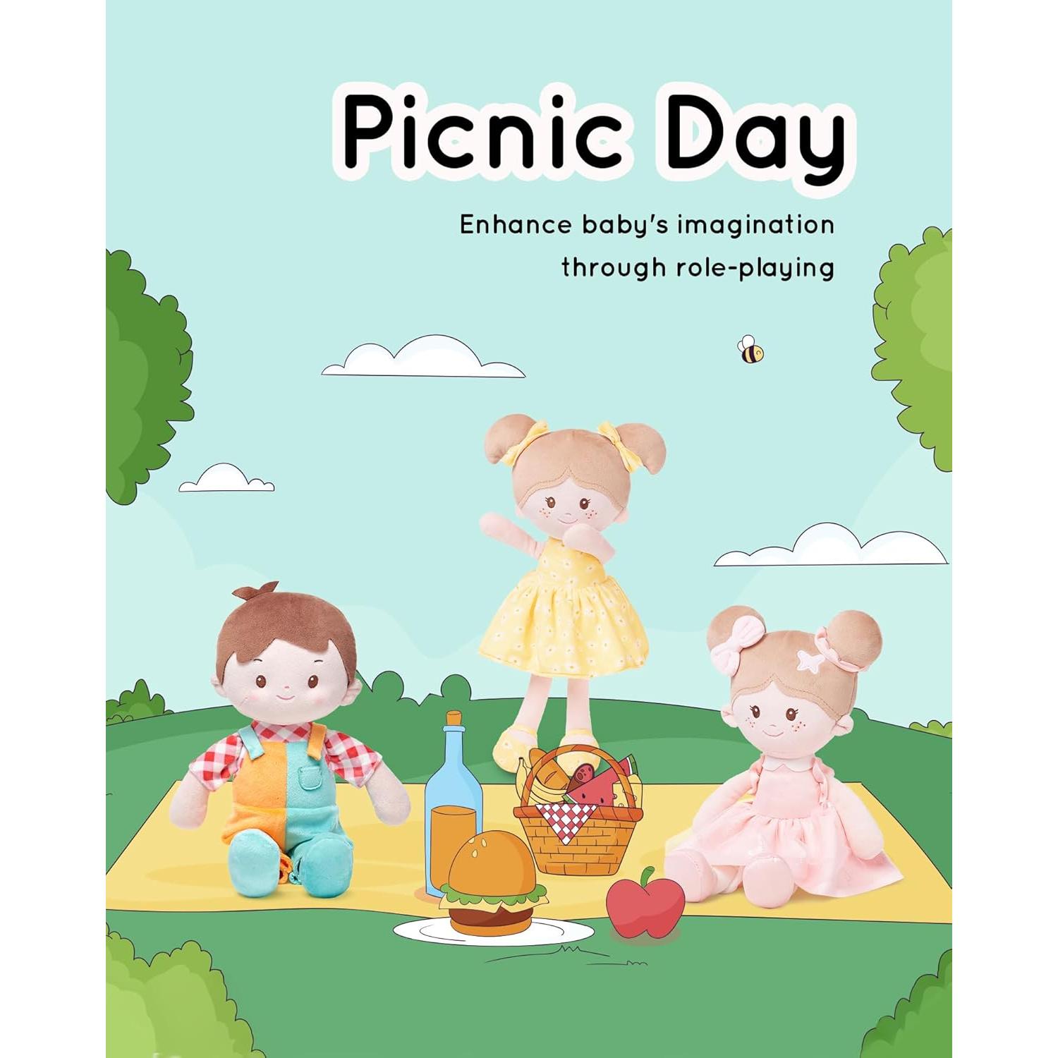 Muñeca Suave LeyaDoll 30cm para Niños - Regalo Cumpleaños