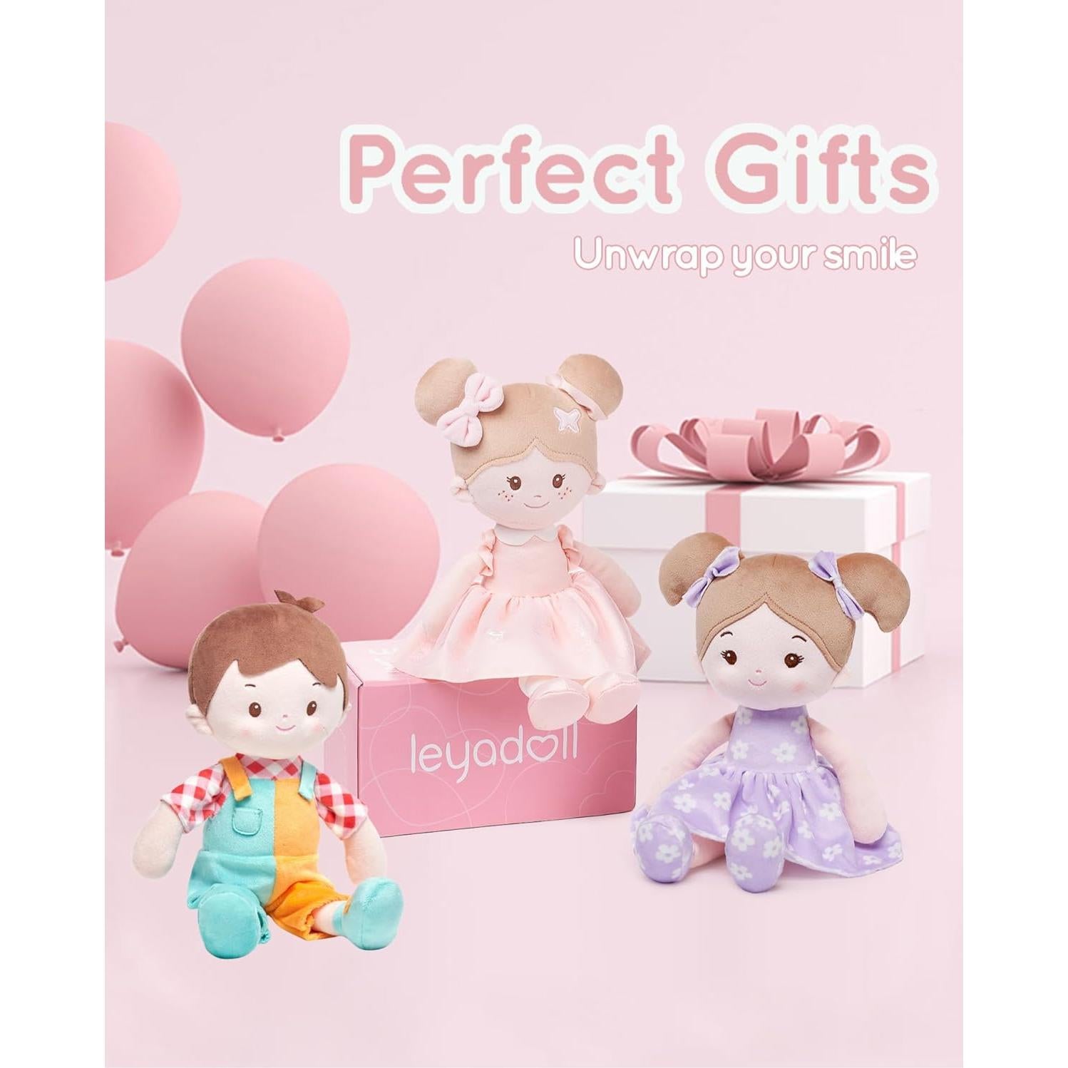 Muñeca Suave LeyaDoll 30cm para Niños - Regalo Cumpleaños