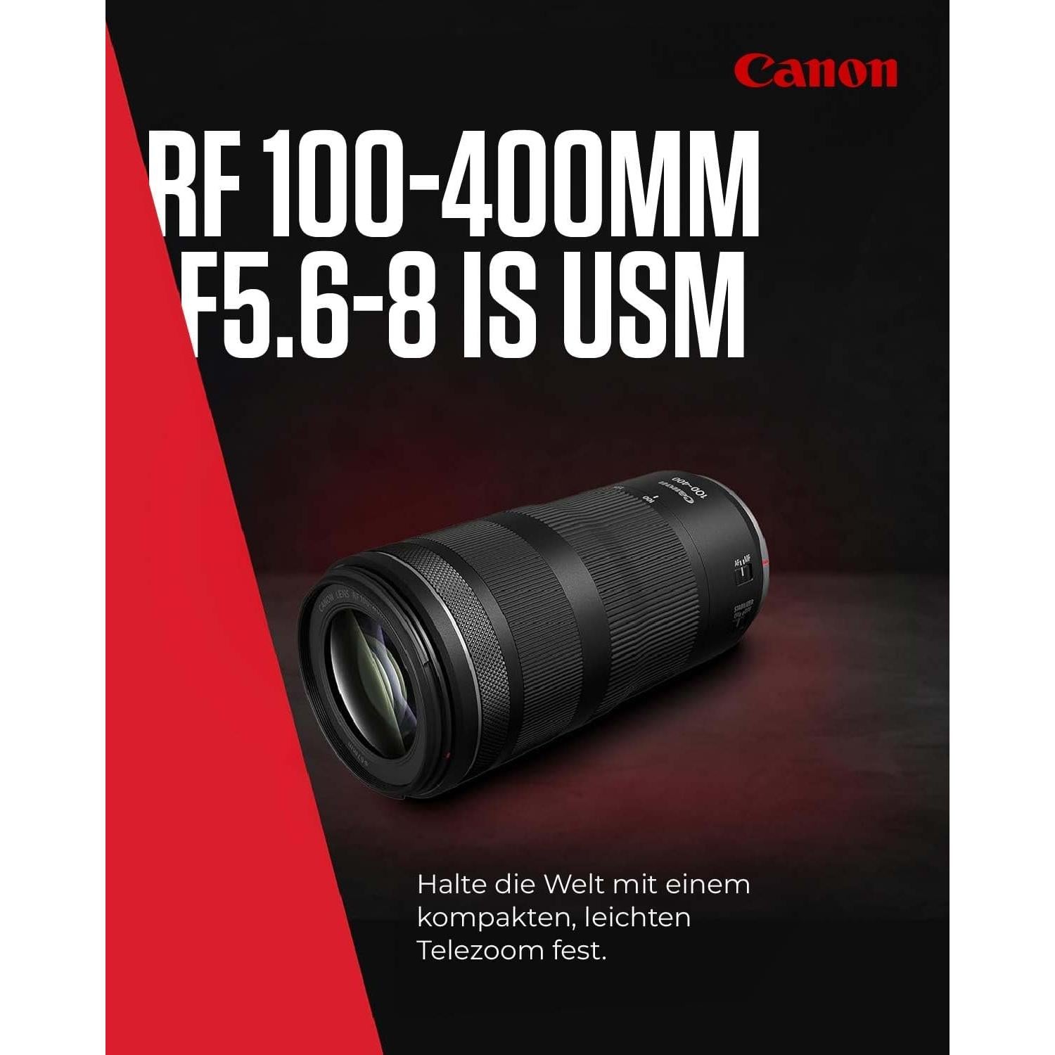 Lente Canon RF 100-400mm F5.6-8 IS USM para Cámaras R