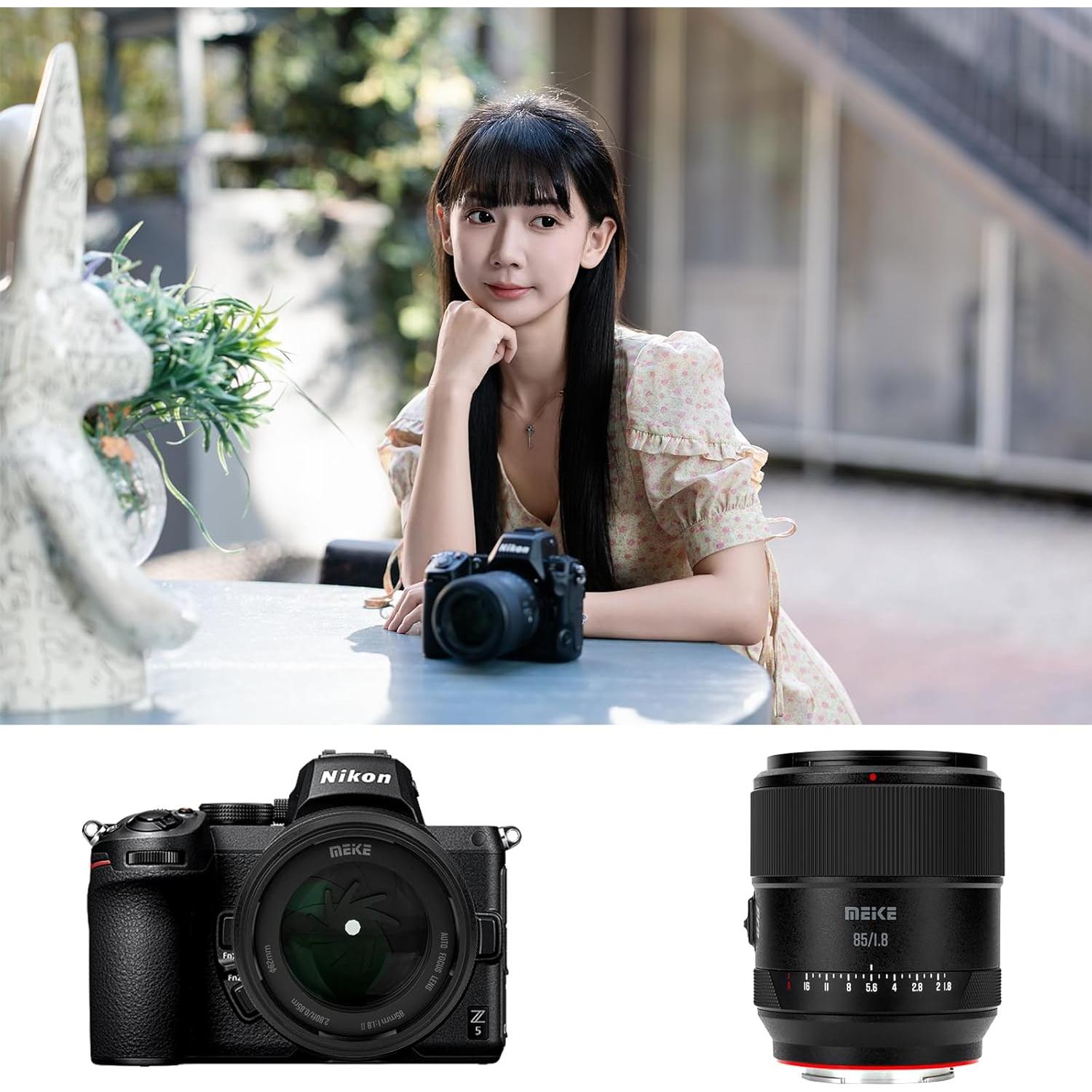 Lente Meike 85mm f1.8 STM para Nikon Z - Autoenfoque 8K