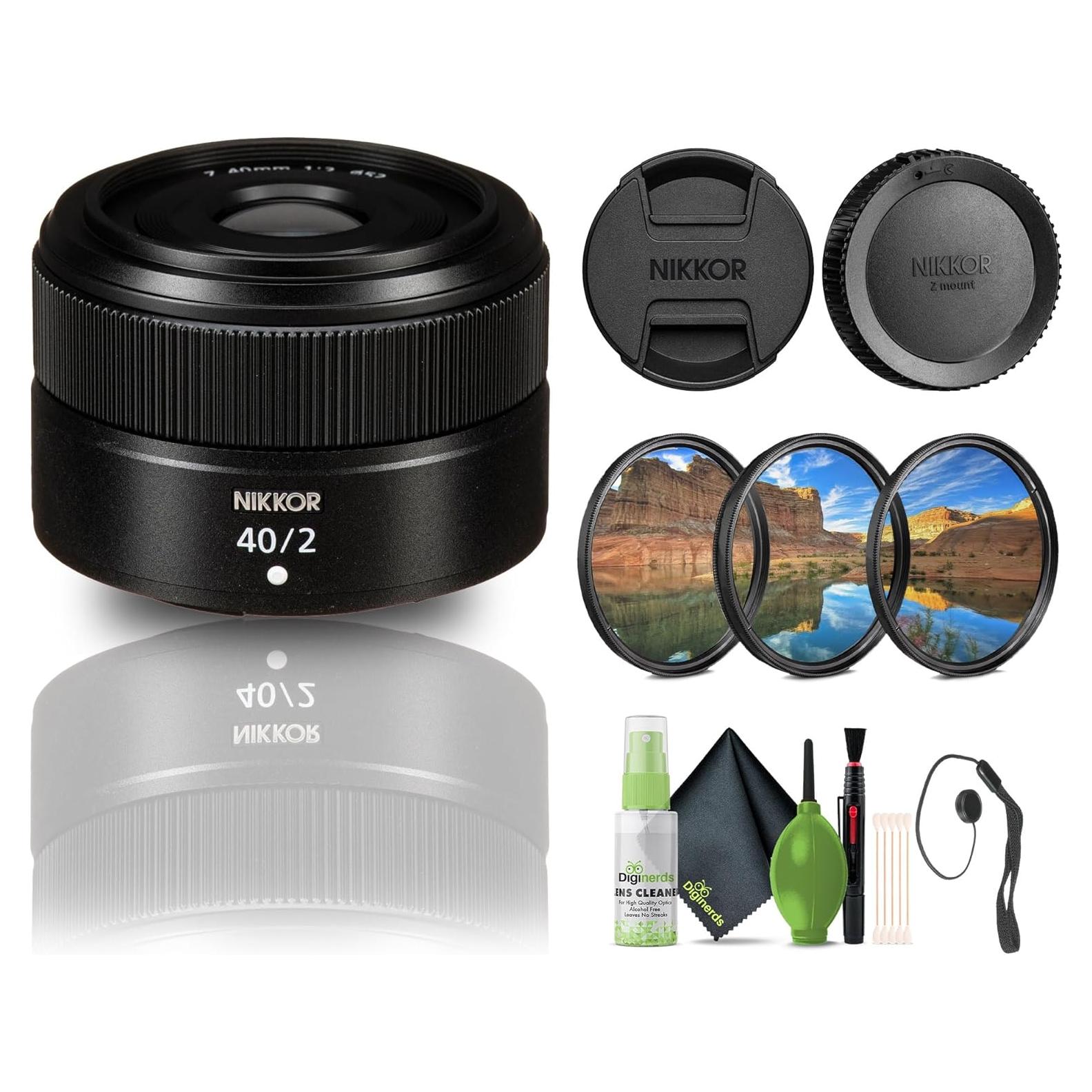 Lente Prime Nikon NIKKOR Z 40mm f/2 para Cámaras Z + Kit de Filtros