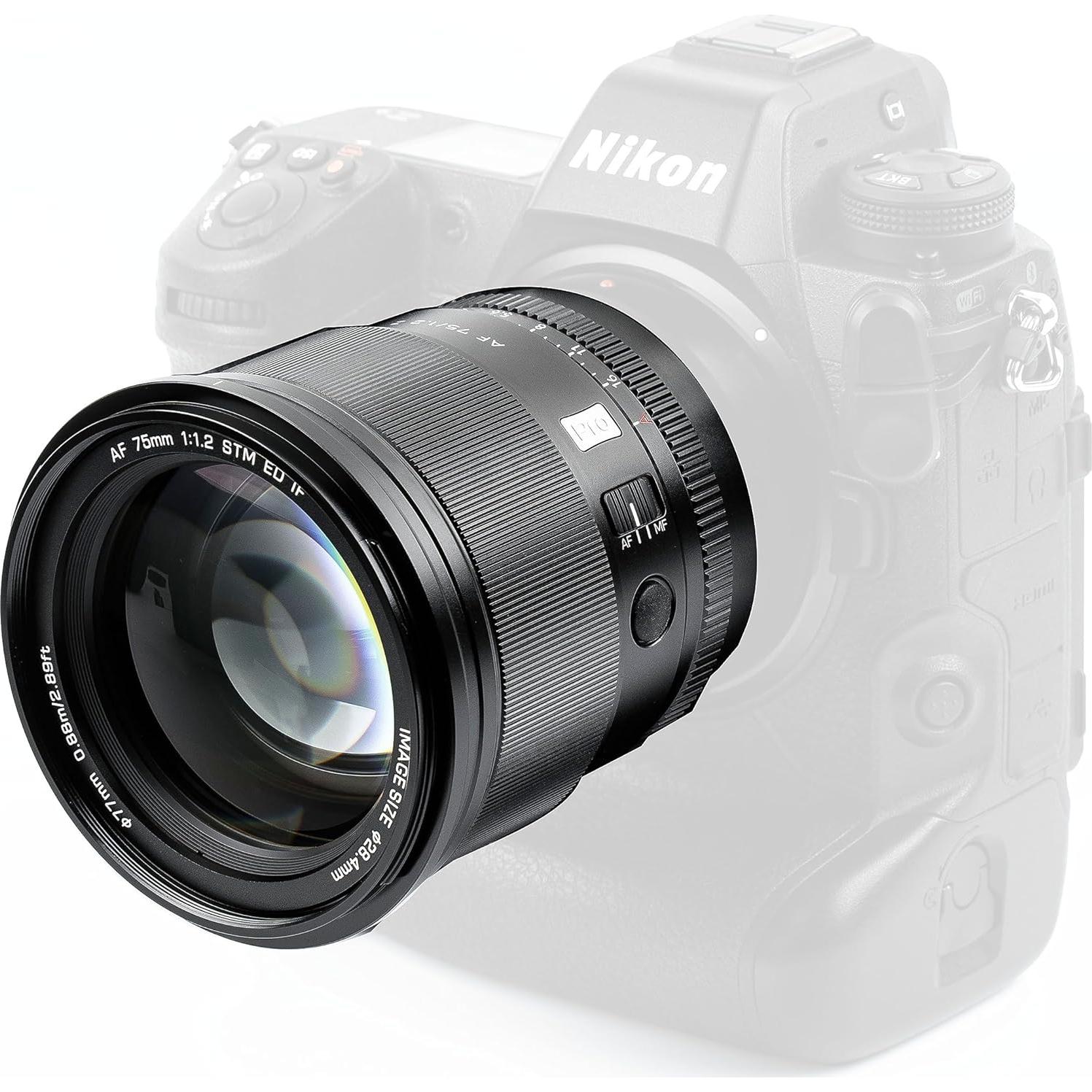 Lente Viltrox 75mm F1.2 Autofocus para Nikon Z - Alta Calidad