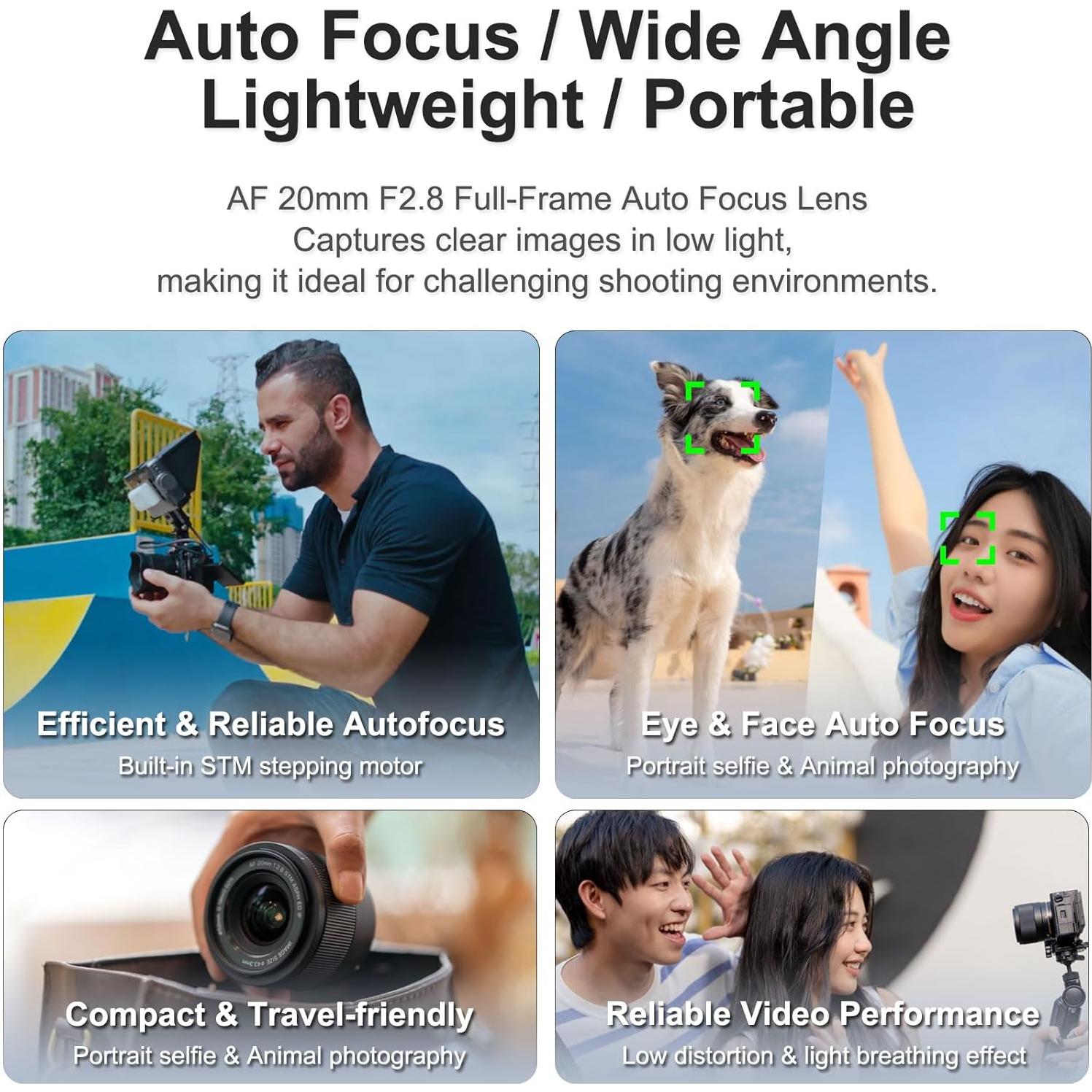 Lente Viltrox 20mm F2.8 AF STM para Nikon Z - 157g