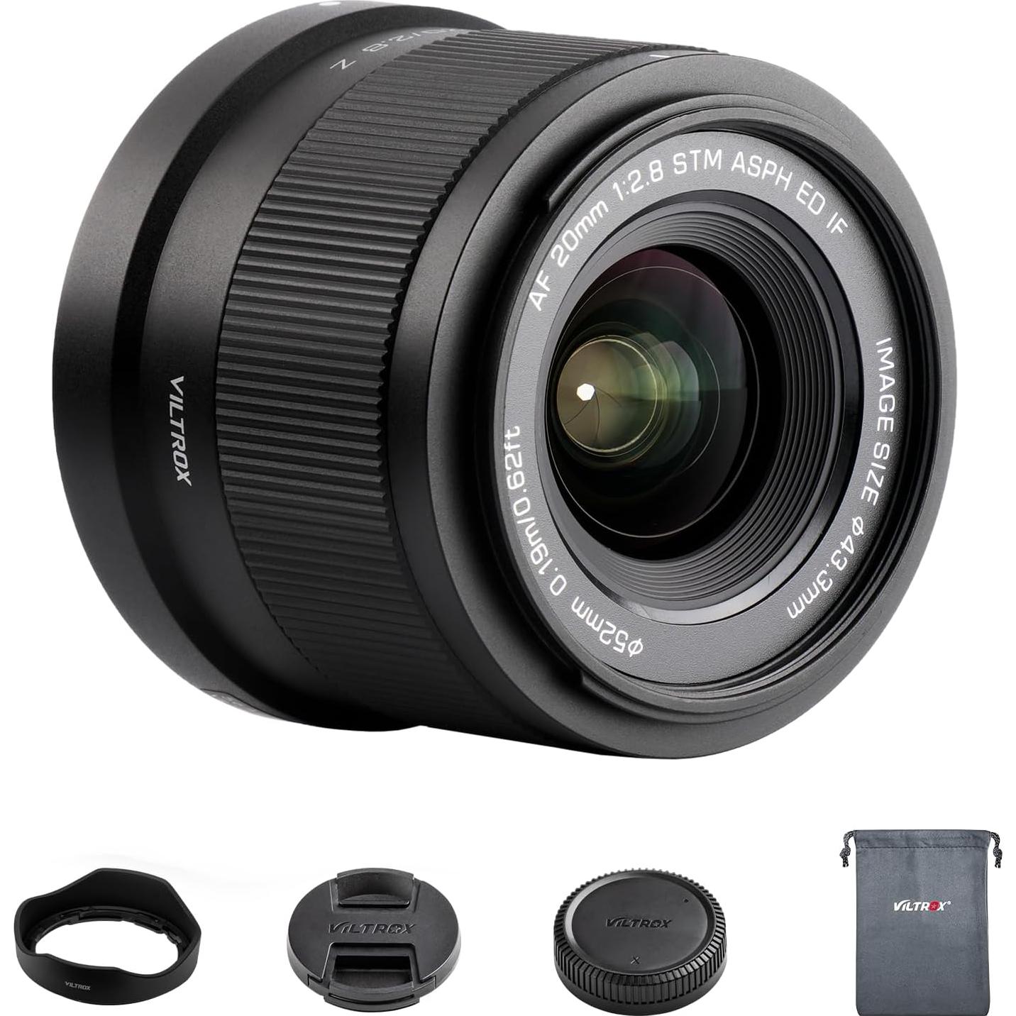 Lente Viltrox 20mm F2.8 AF STM para Nikon Z - 157g