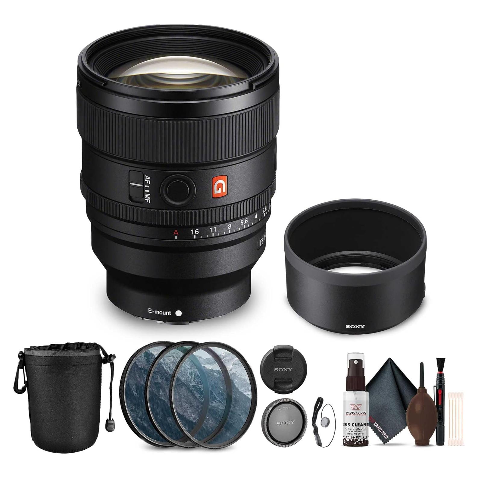 Lente Sony FE 85mm f/1.4 GM II + Kit de Filtros y Limpieza