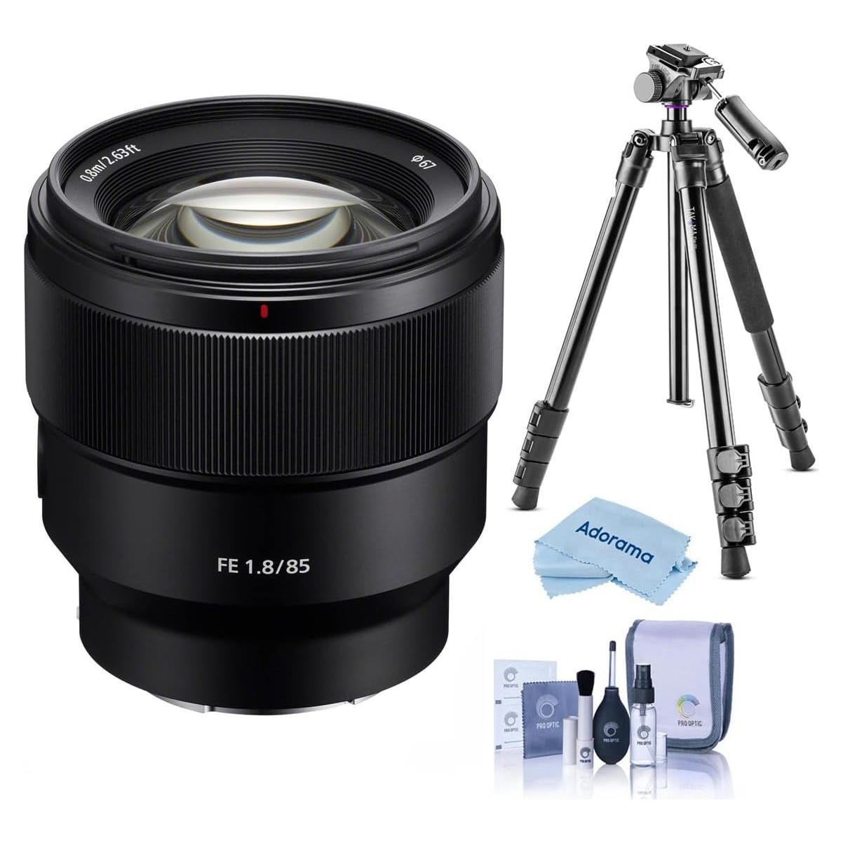 Lente Sony FE 85mm f/1.8 para Montura E + Trípode Vanguard