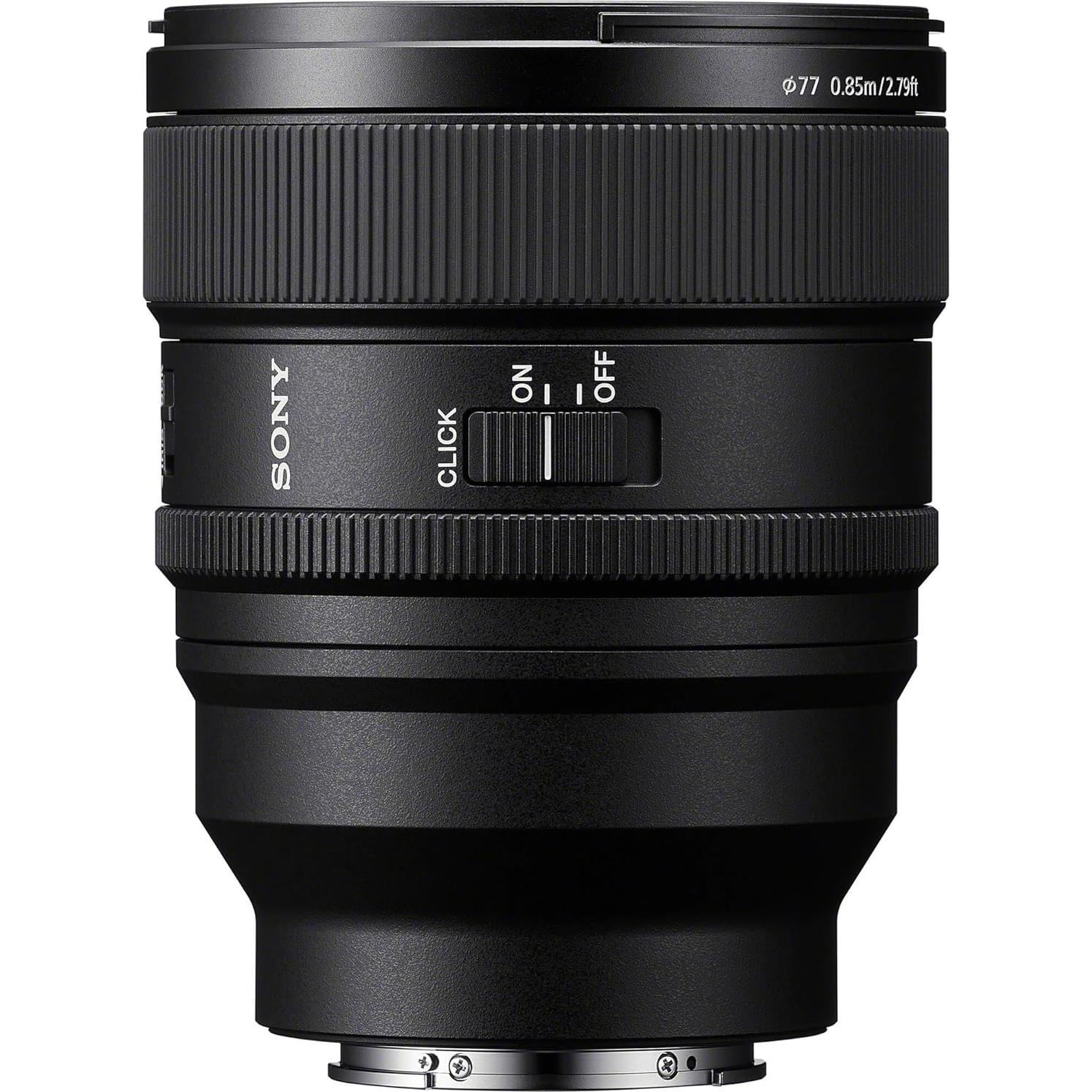 Lente Sony FE 85mm f/1.4 GM II con filtro 77mm y accesorios