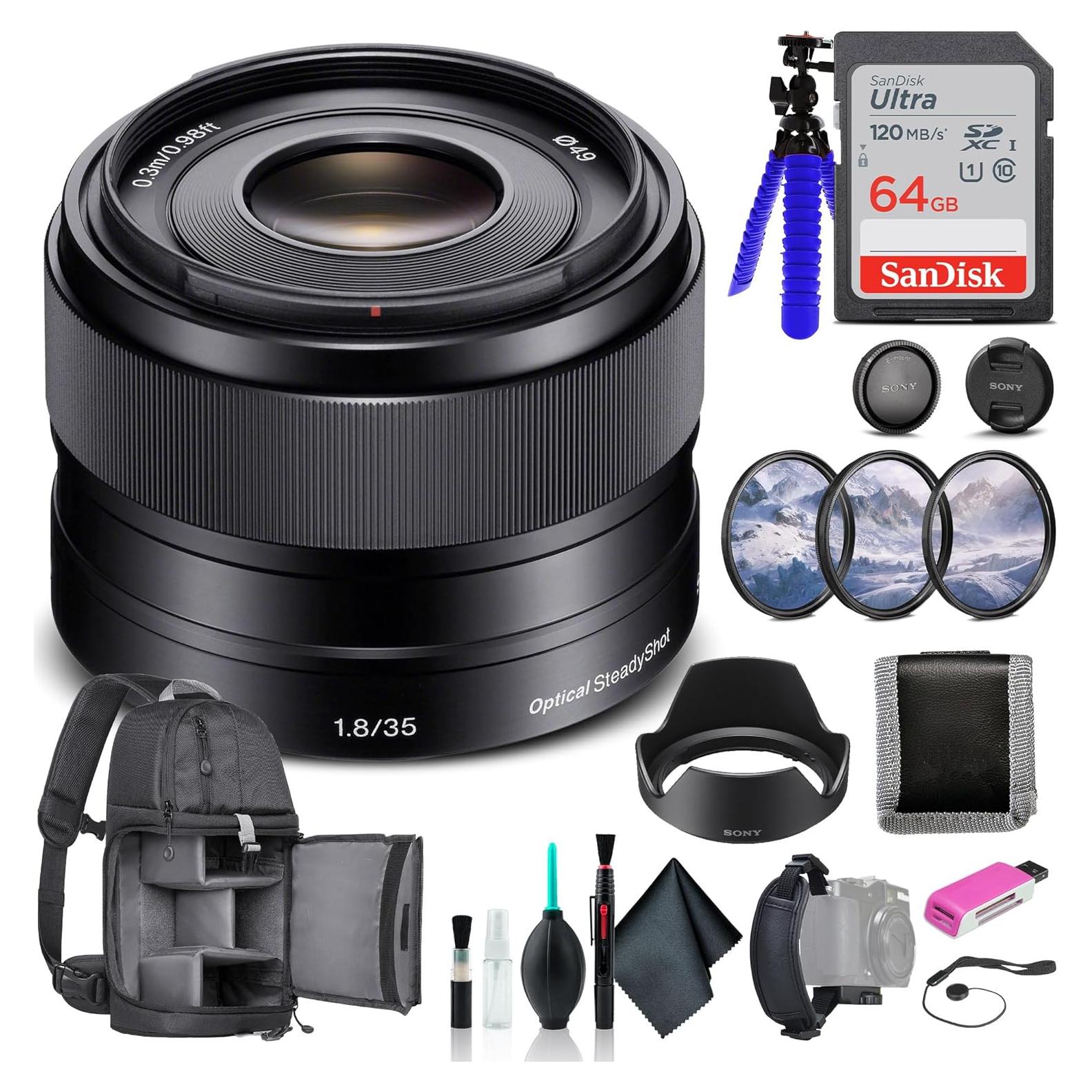 Lente Sony E 35mm f/1.8 OSS + Kit de Filtros y Accesorios