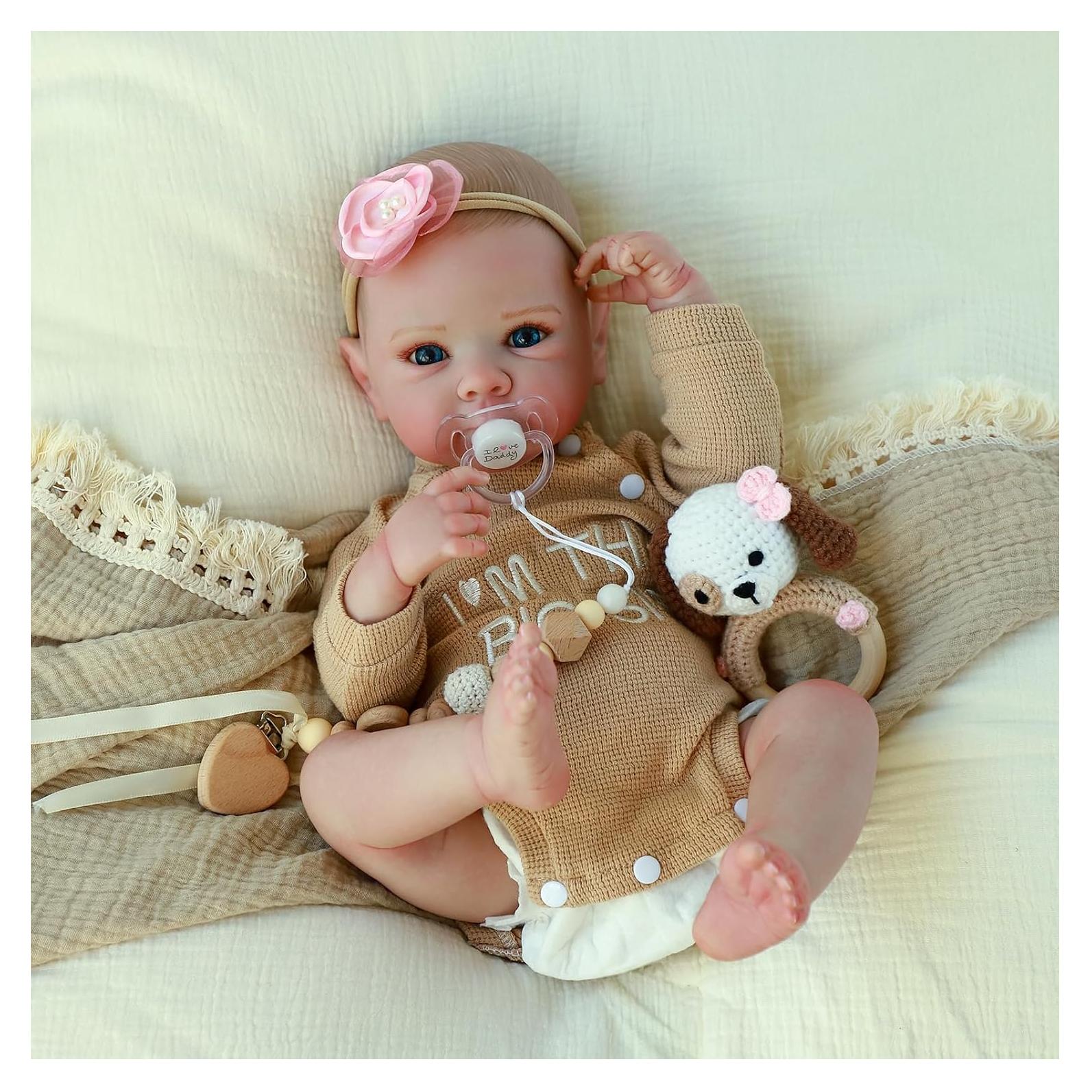 Muñeca Reborn KSBD 50,8 cm Realista con Accesorios