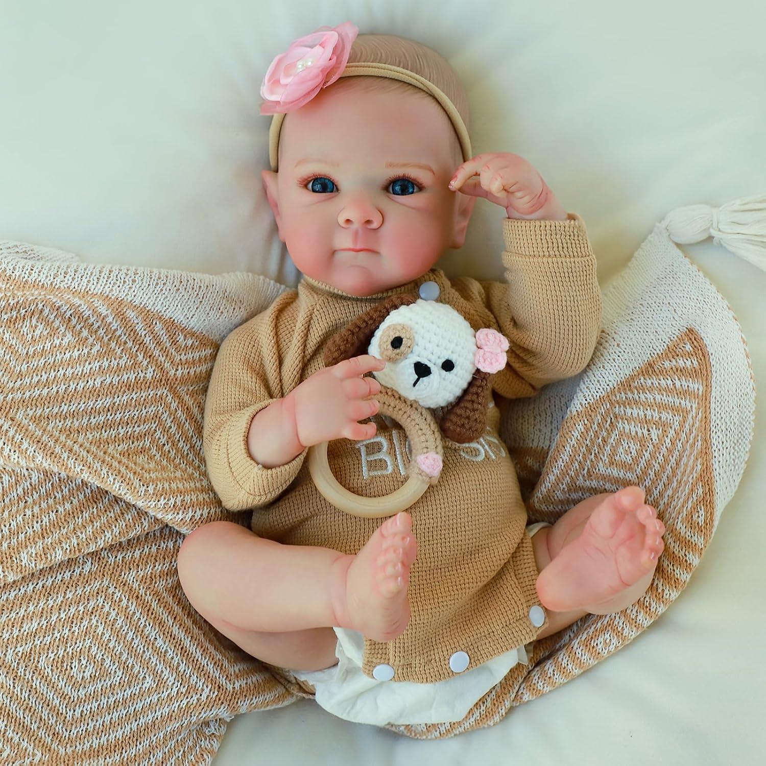 Muñeca Reborn KSBD 50,8 cm Realista con Accesorios