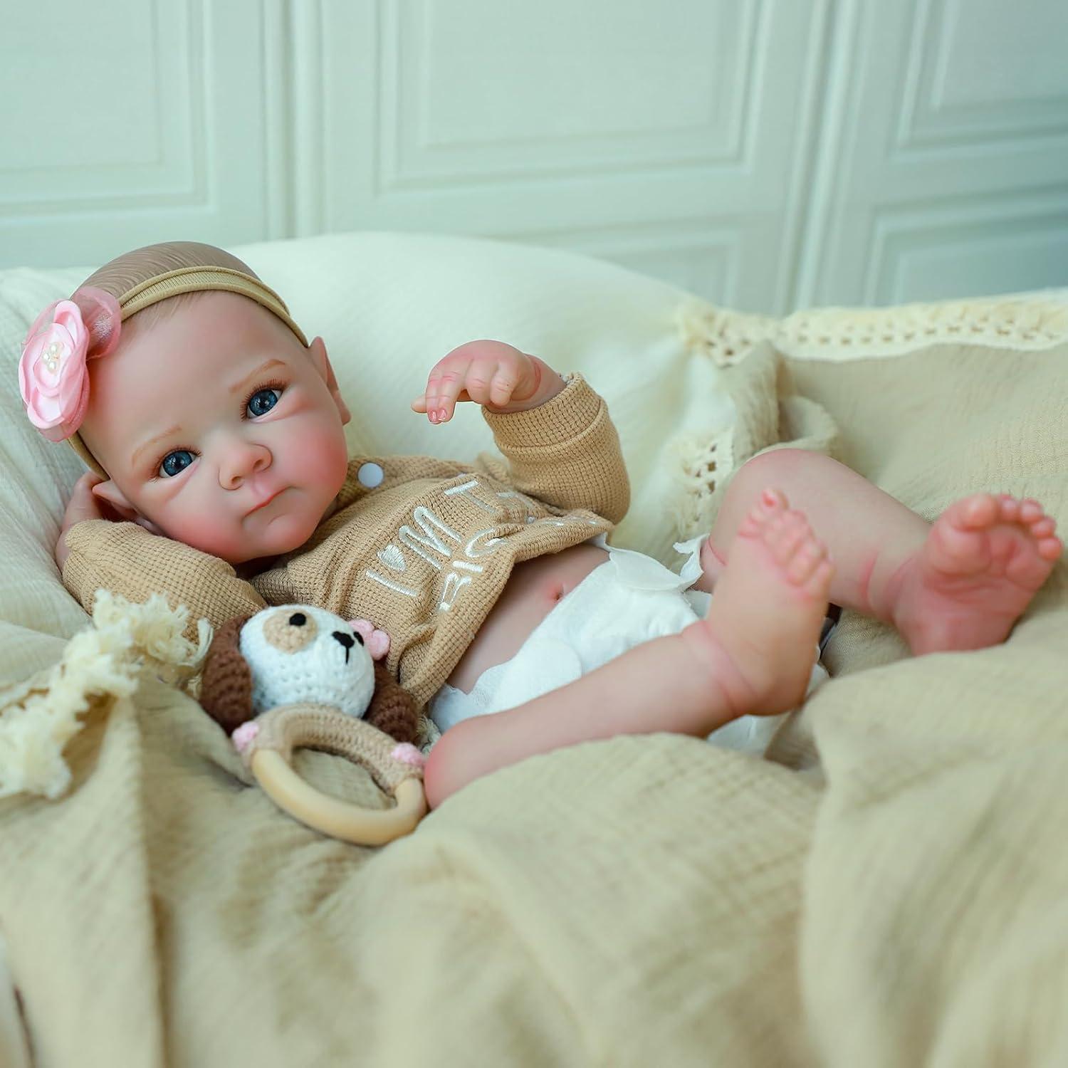 Muñeca Reborn KSBD 50,8 cm Realista con Accesorios