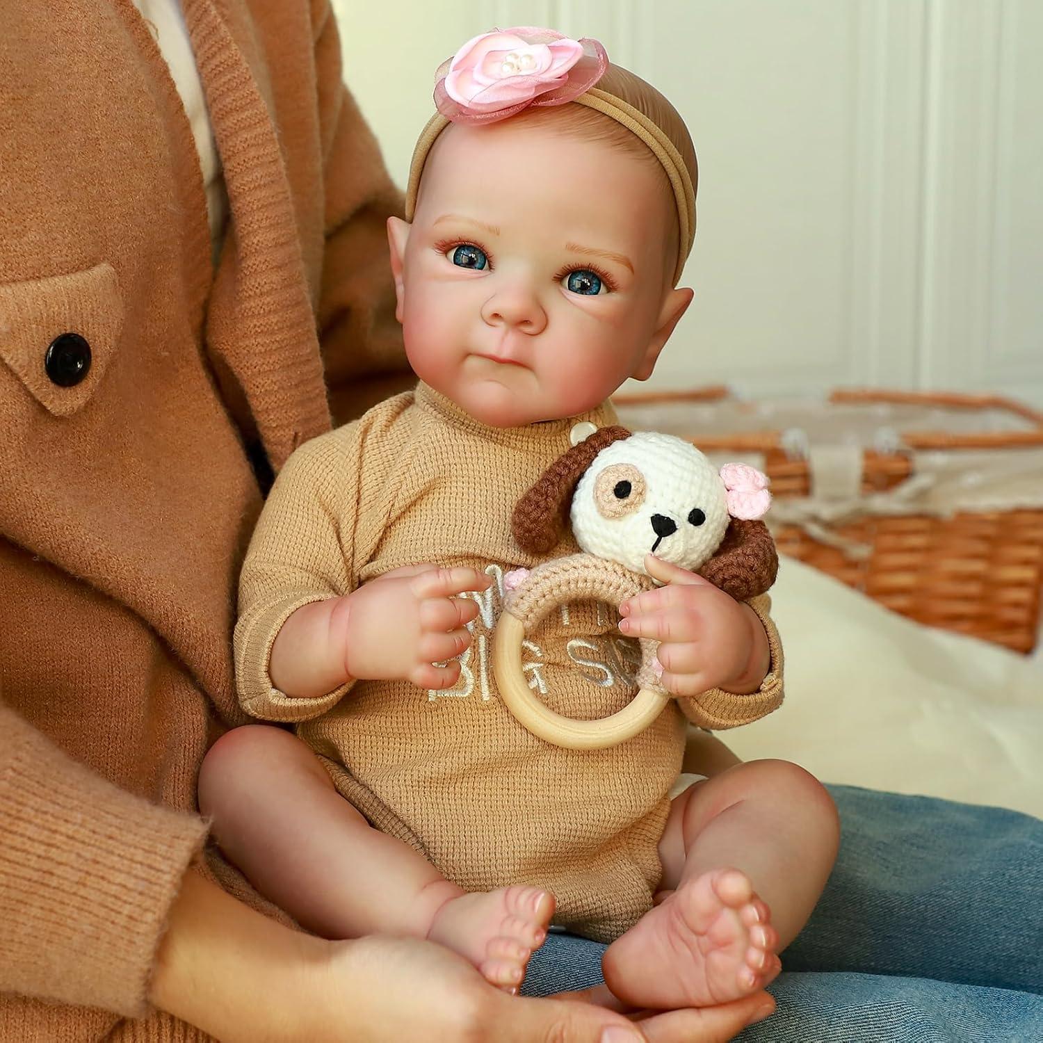 Muñeca Reborn KSBD 50,8 cm Realista con Accesorios