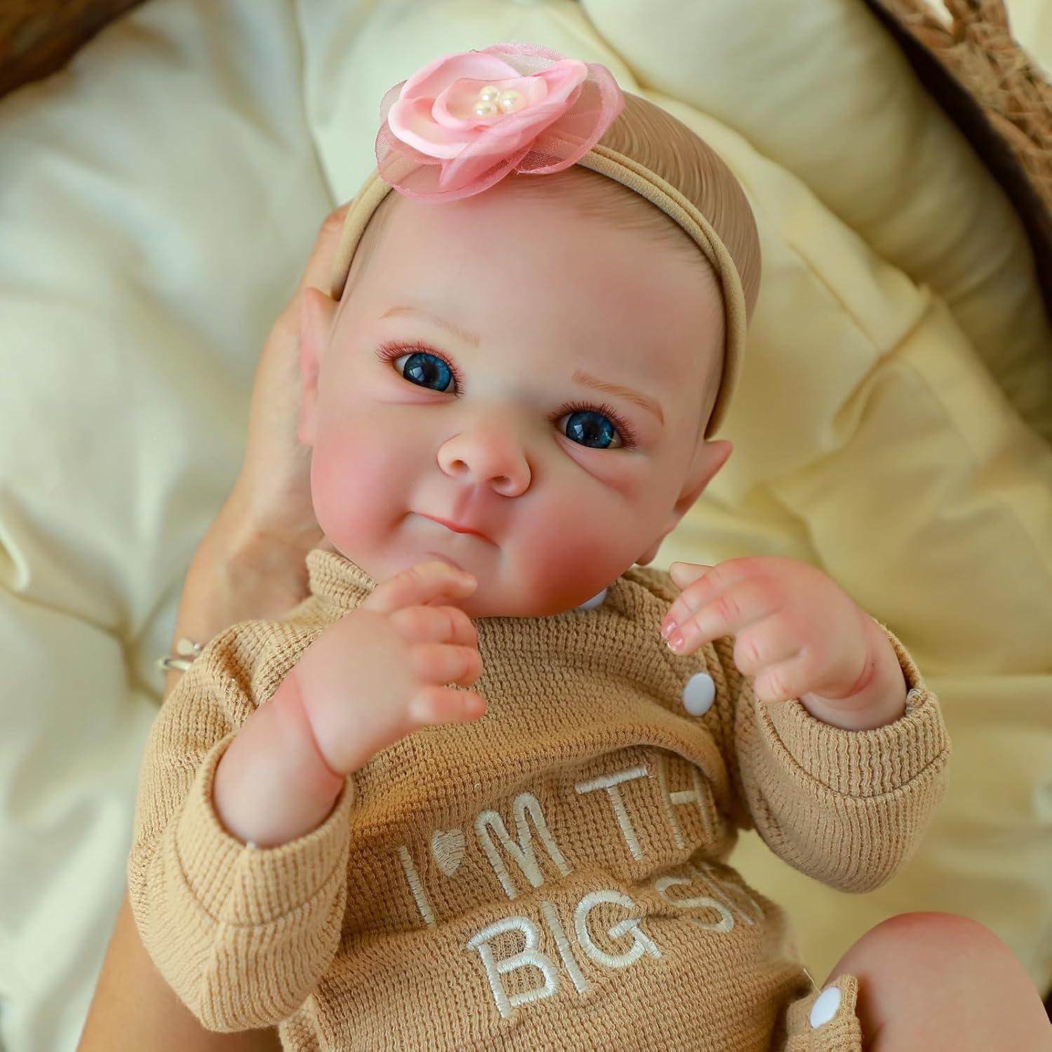 Muñeca Reborn KSBD 50,8 cm Realista con Accesorios