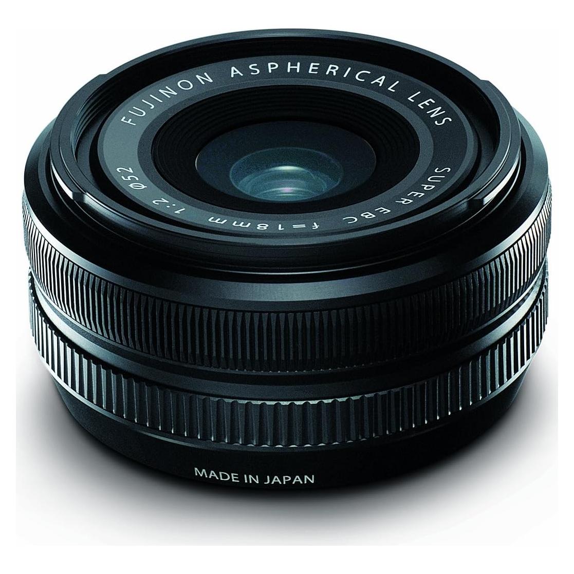 Lente Fujifilm Fujinon 18mm F2.0 Gran Angular Negro